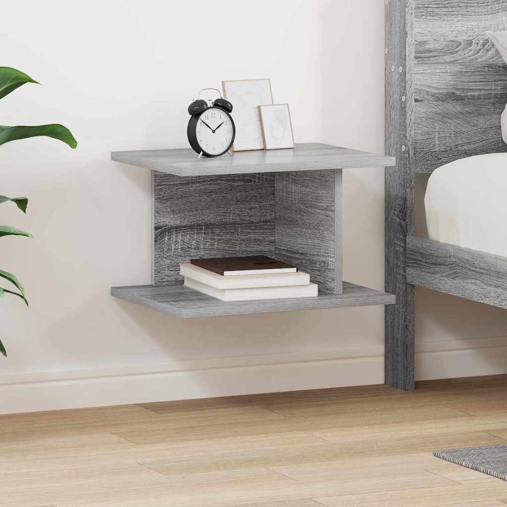vidaXL Κομοδίνο Γκρι Sonoma 40 x 30 x 25 εκ Επεξεργασμένο Ξύλο
