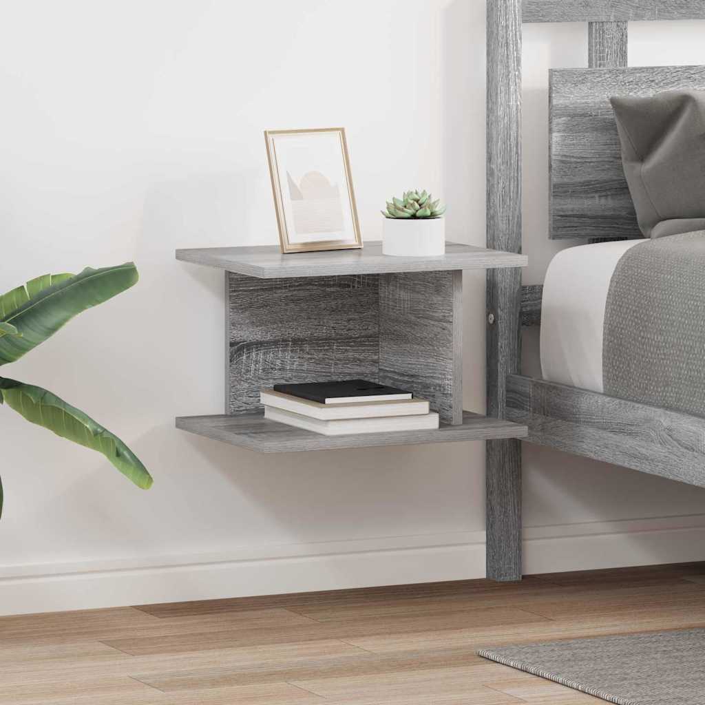 vidaXL Κομοδίνο 2 τμχ. Γκρι Sonoma 40 x 30 x 25 εκ Επεξεργασμένο Ξύλο