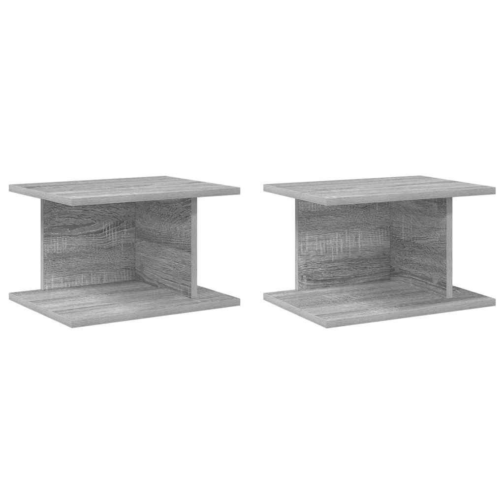 vidaXL Κομοδίνο 2 τμχ. Γκρι Sonoma 40 x 30 x 25 εκ Επεξεργασμένο Ξύλο