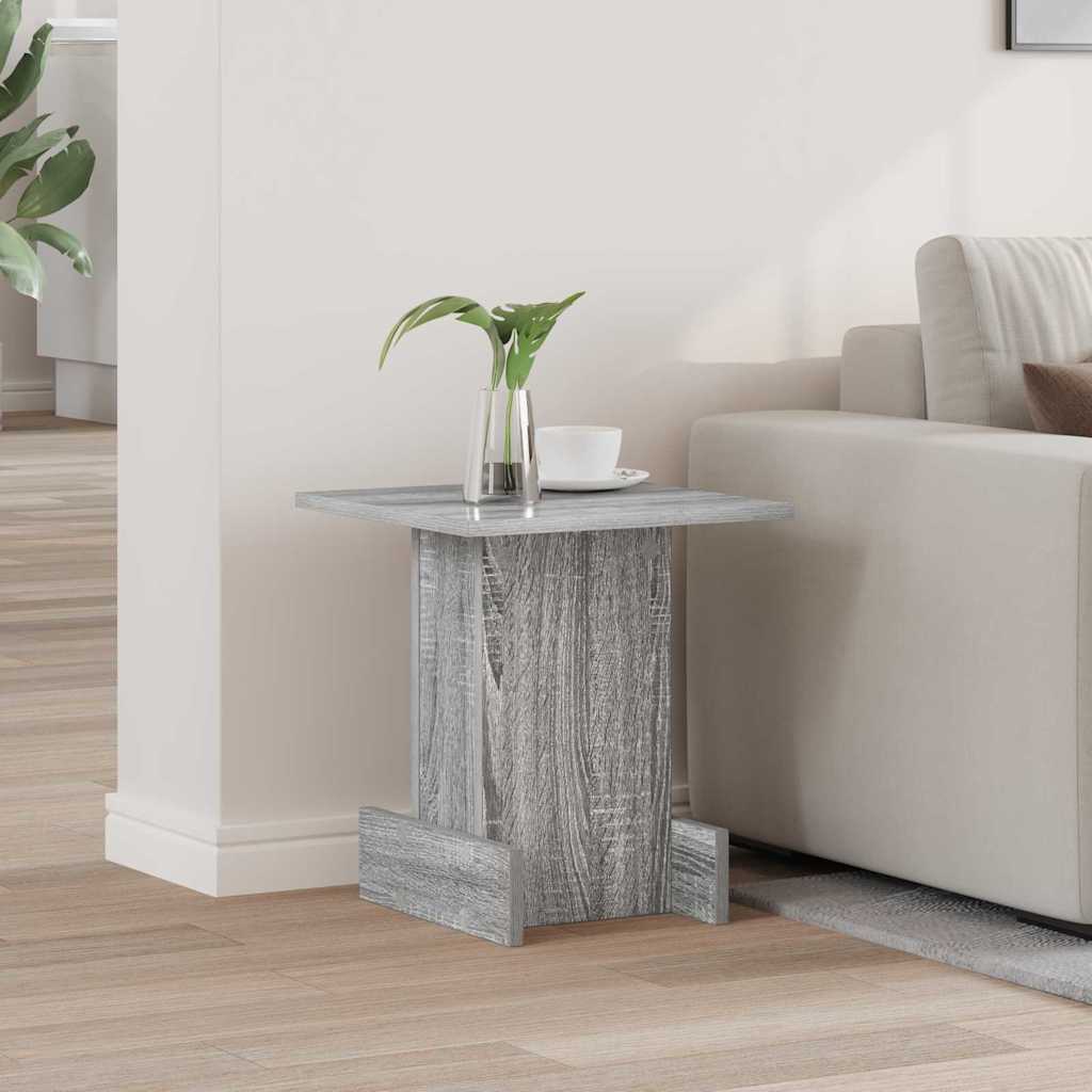 vidaXL End Table Γκρίζο Σονομα 35,5 x 35 x 40 εκ Επεξεργασμένο Ξύλο