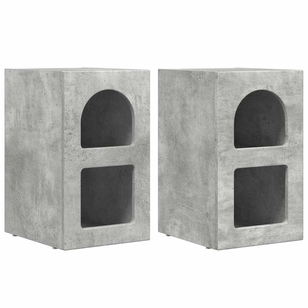 vidaXL Κομοδίνο ELST 2 τεμ. Σκυρόδεμα Γκρι 29,5 x 33,5 x 50 εκ