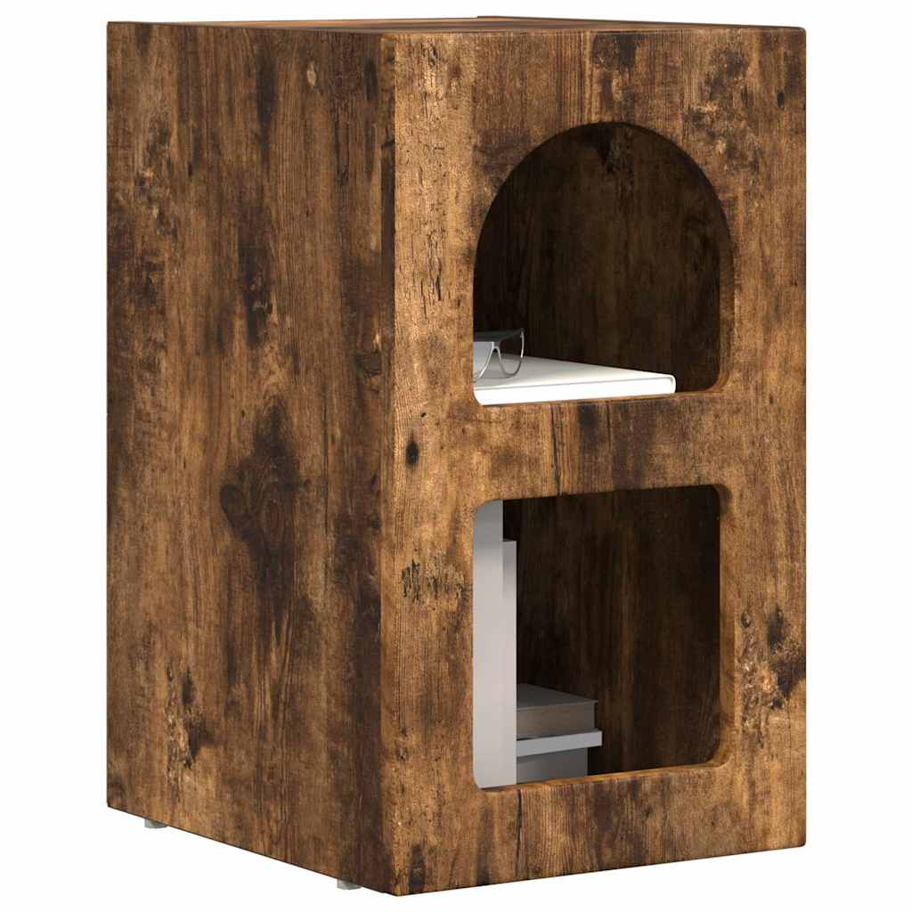 vidaXL Κομοδίνο ELST 2 τεμ. Καπνιστό Δρύς 29,5 x 33,5 x 50 εκ