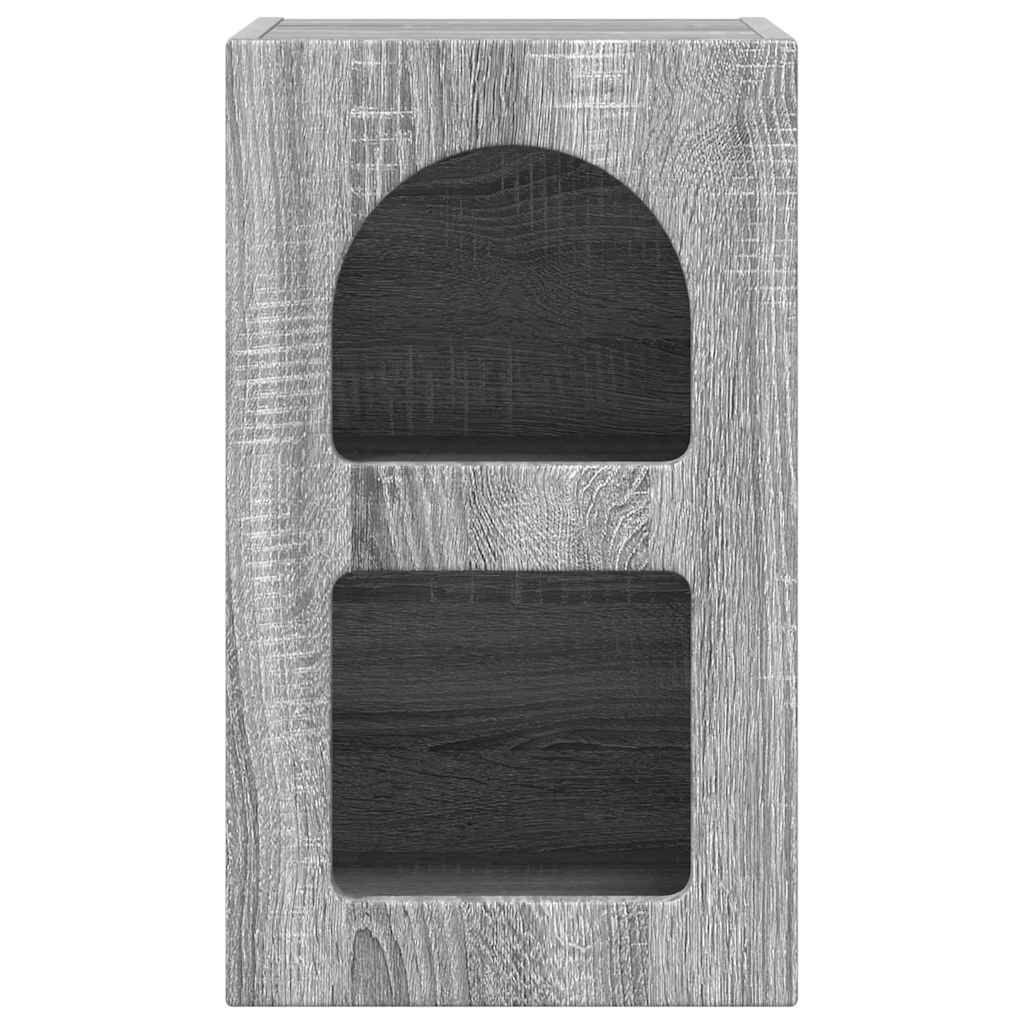 vidaXL Κομοδίνο ELST Γκρίζο Σονομα 29,5 x 33,5 x 50 εκ