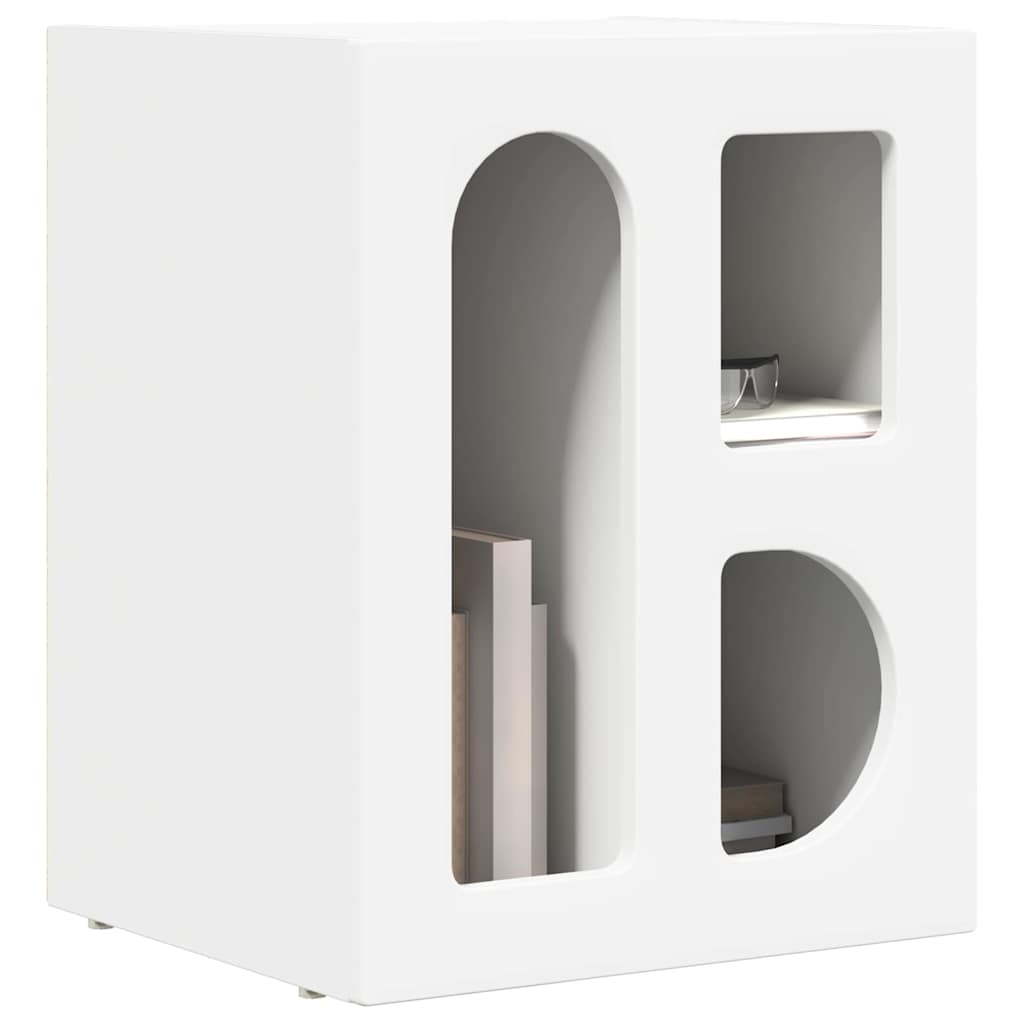 vidaXL Κομοδίνο ELST Λευκό 40 x 35 x 50 εκ. Επεξεργασμένο Ξύλο