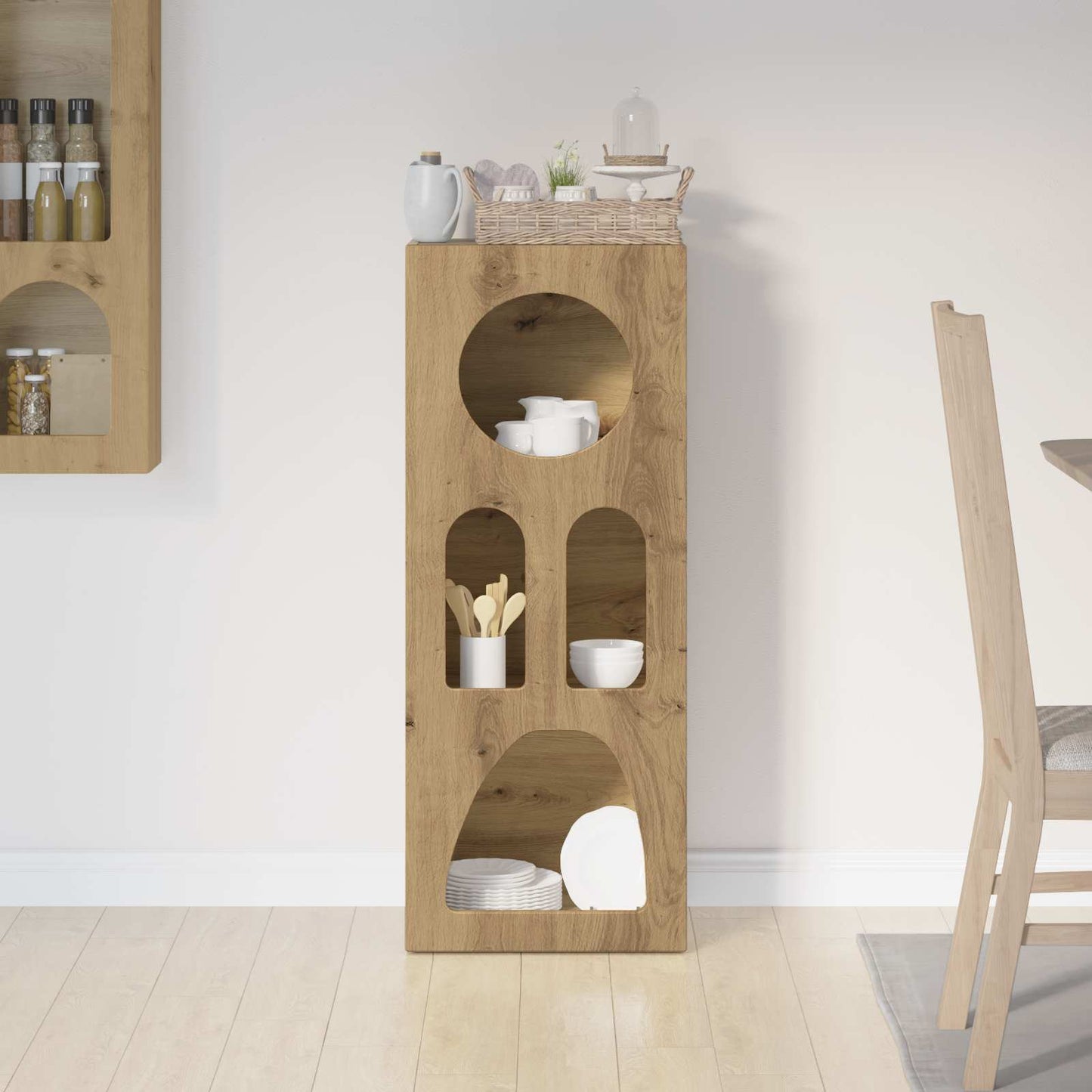 vidaXL Πλαϊνό γραφείο Artisan Oak 40 x 35 x 100.5 εκ