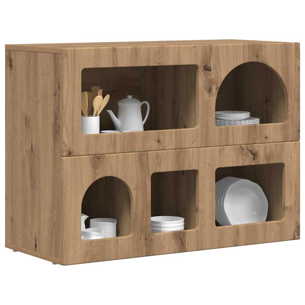 vidaXL Πλαϊνό γραφείο Artisan Oak 80.5 x 35 x 59 εκ.