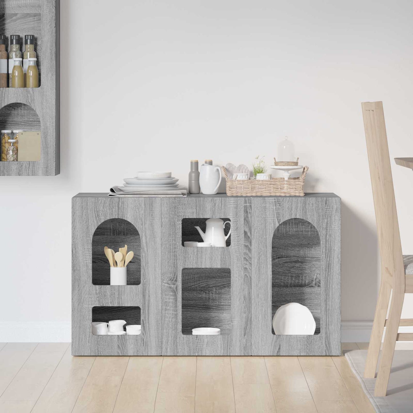 vidaXL Πλαϊνό γραφείο ELST Γκρι Sonoma 100 x 35 x 59 εκ