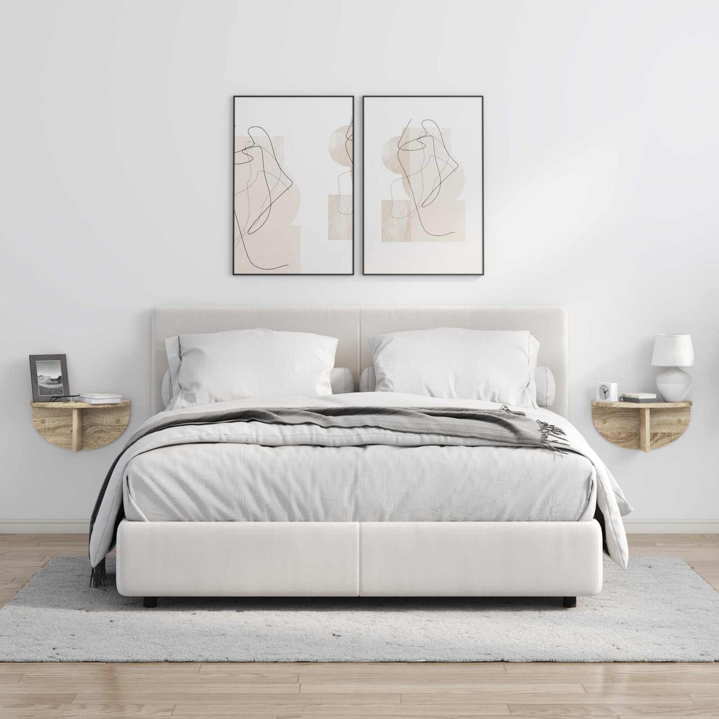 vidaXL Ράφι Τοίχου 2 τμχ. Δρύς Sonoma 38 x 19 x 19 εκ