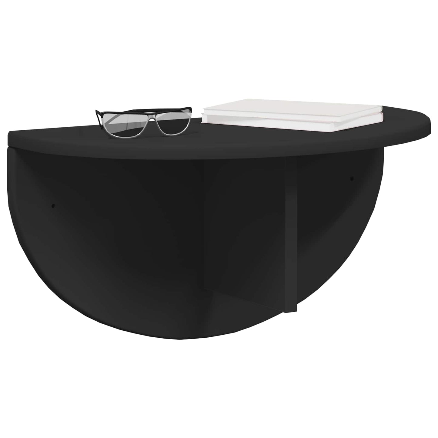vidaXL Ράφι Τοίχου 2 τμχ. Μαύρο 48 x 24 x 24 εκ Επεξεργασμένο Ξύλο