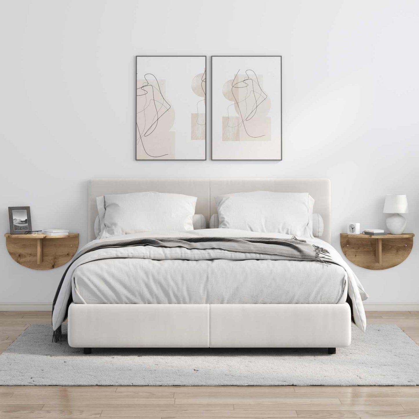 vidaXL Ράφι Τοίχου 2 τμχ. Artisan Oak 48 x 24 x 24 εκ