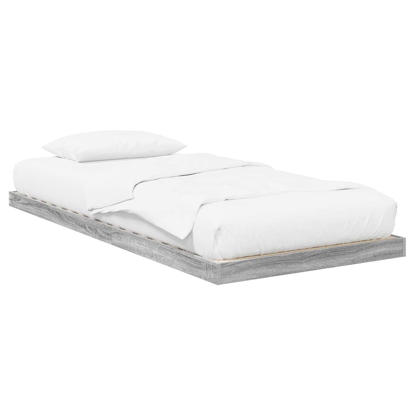 vidaXL Κρεβάτι δαπέδου Γκρίζο Σονομα 80 x 200 cm Επεξεργασμένο Ξύλο