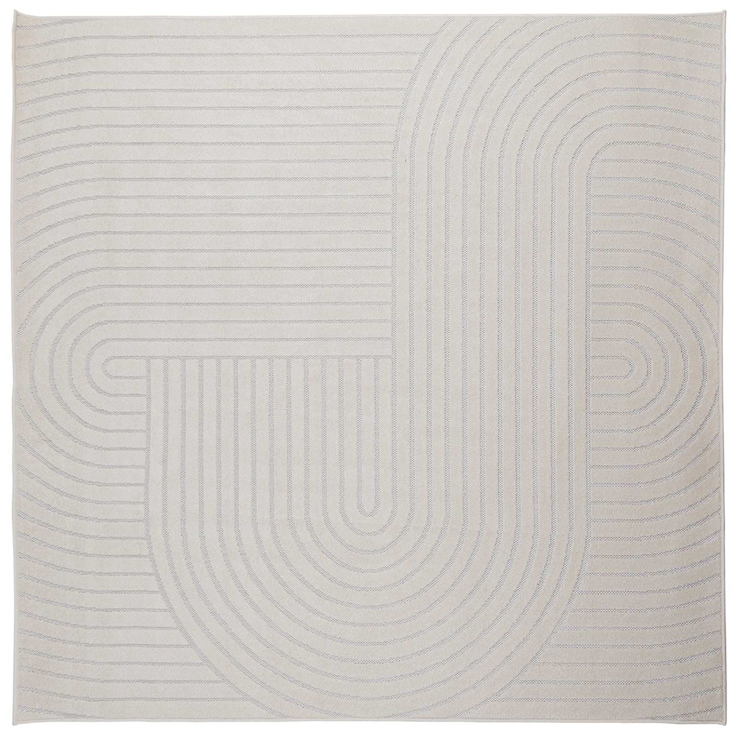 vidaXL Χαλιά χώρου τετράγωνο Κρεμ 200 x 200 cm
