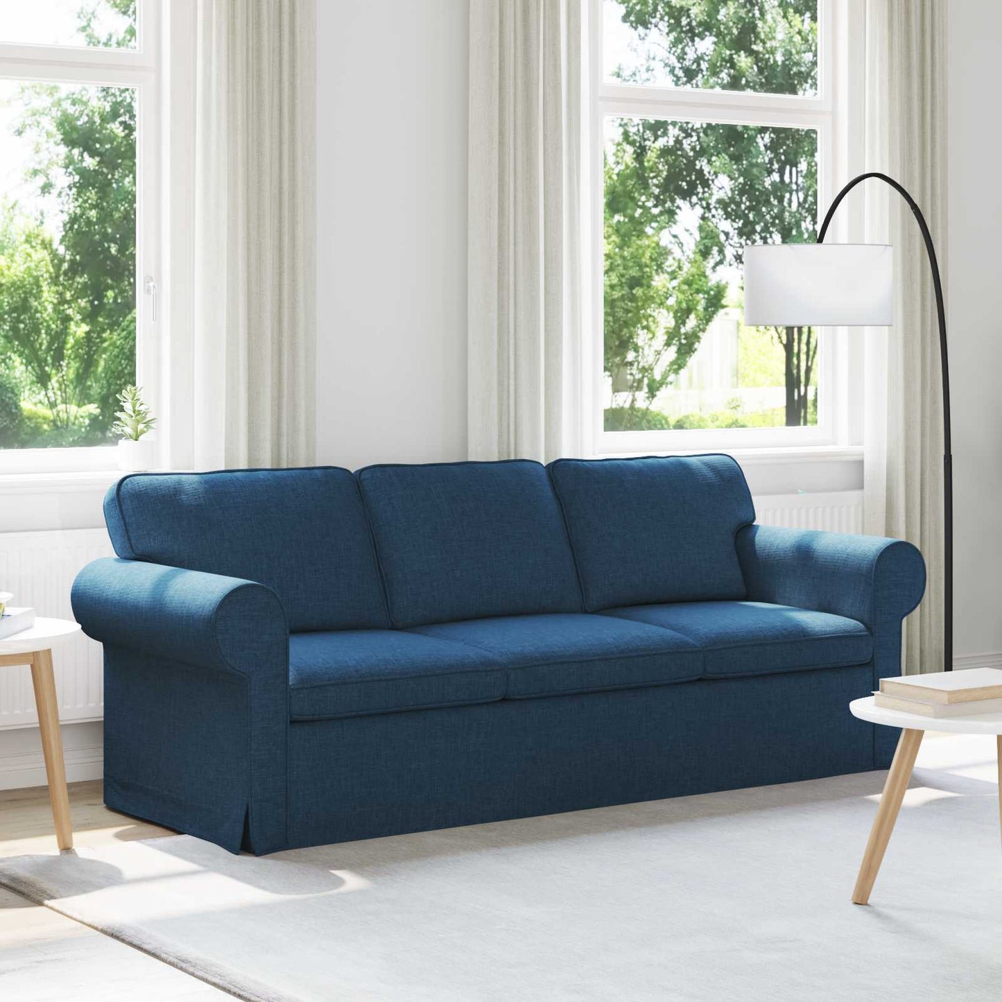 vidaXL Καναπές Μπλε 215 x 82 x 80 εκ ύφασμα