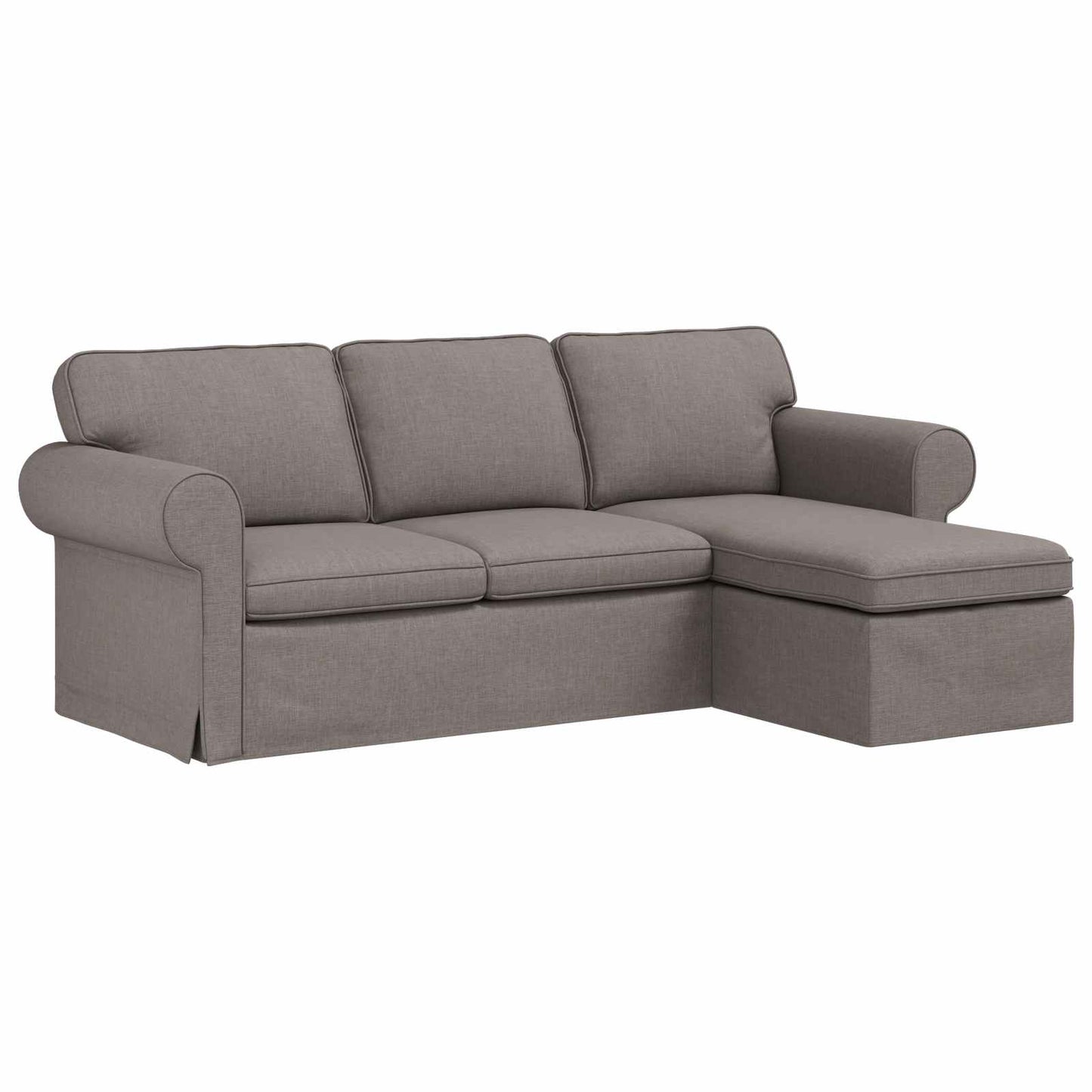 vidaXL Καναπές Taupe 215 x 138 x 80 εκ ύφασμα