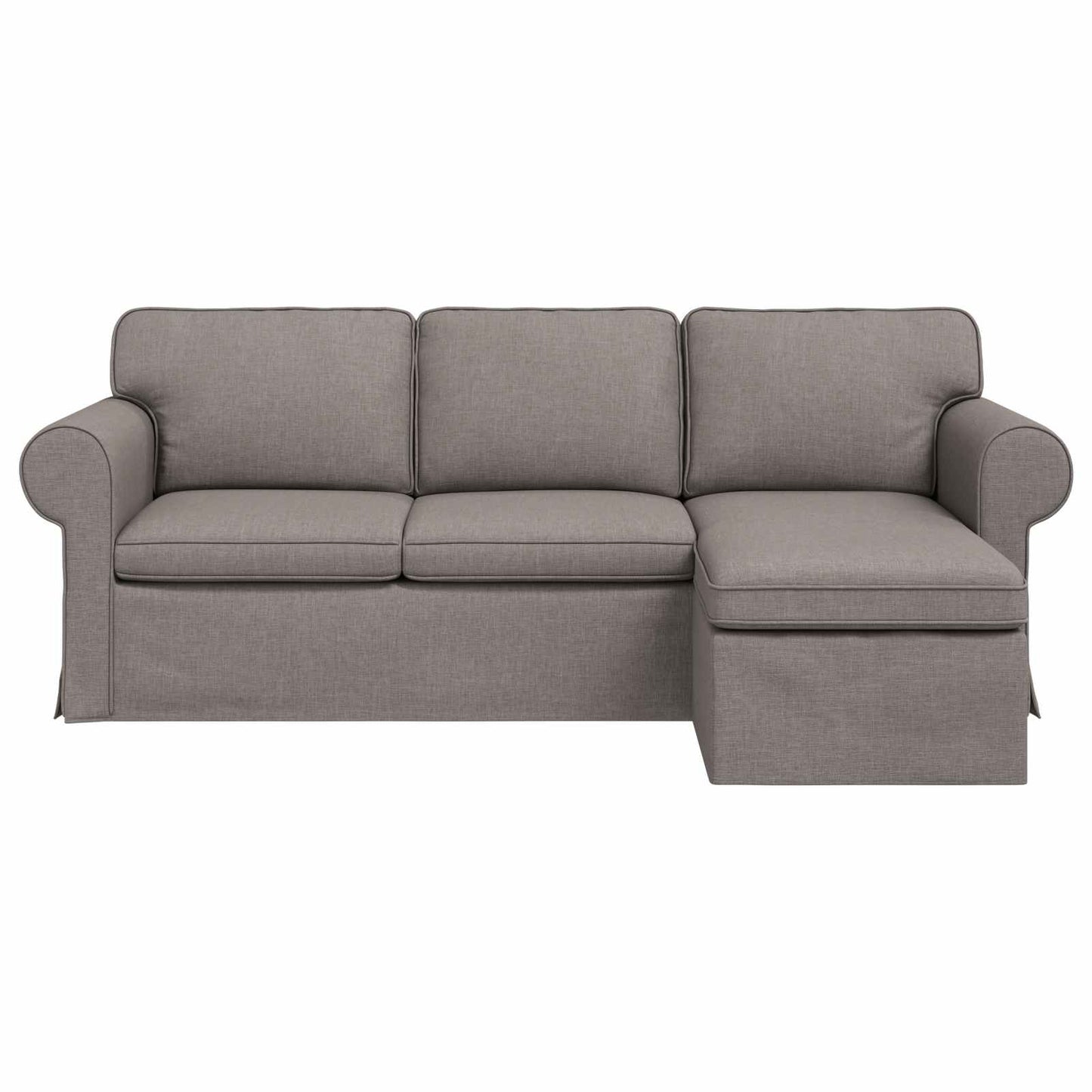 vidaXL Καναπές Taupe 215 x 138 x 80 εκ ύφασμα