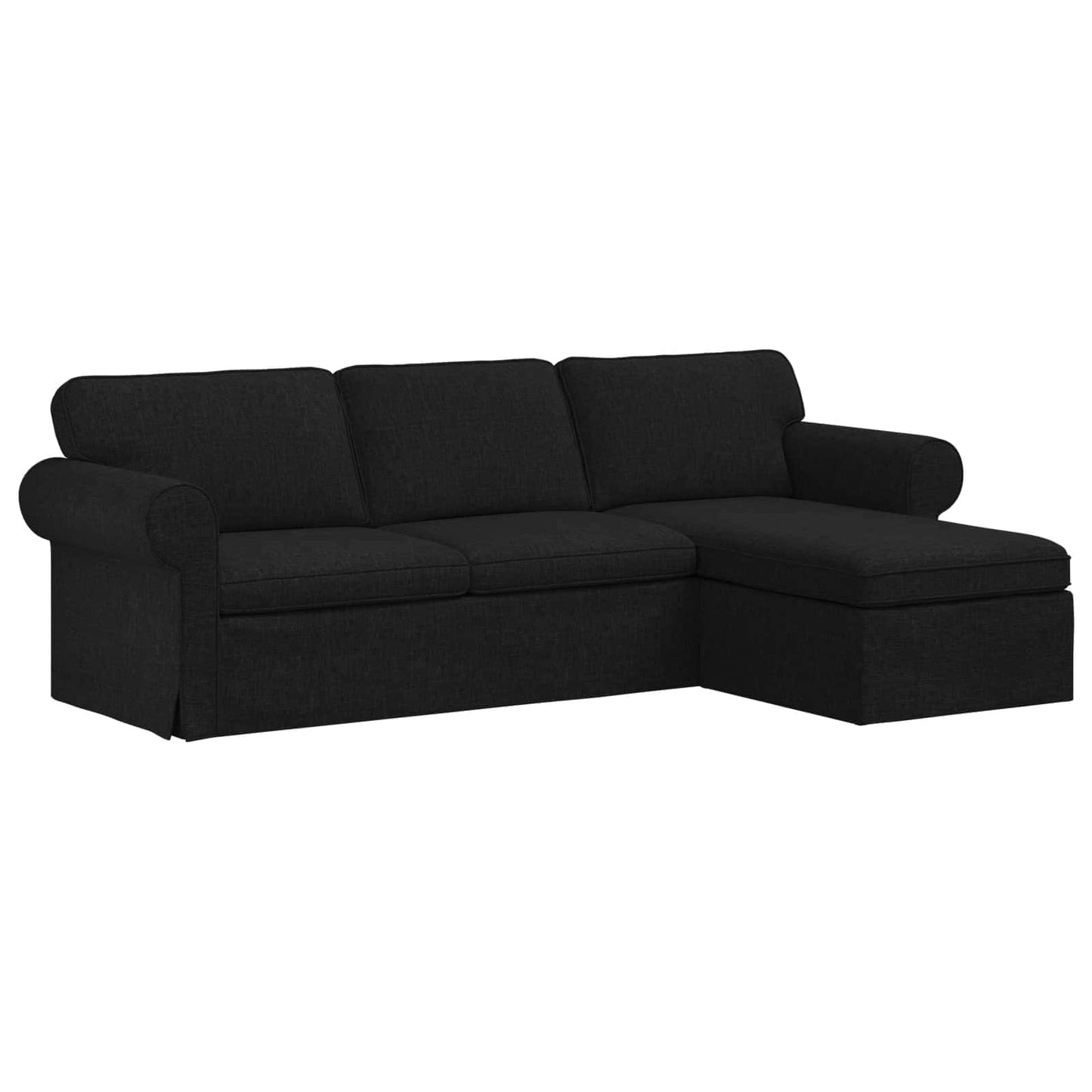 vidaXL Καναπές Μαύρο 245 x 138 x 80 εκ ύφασμα