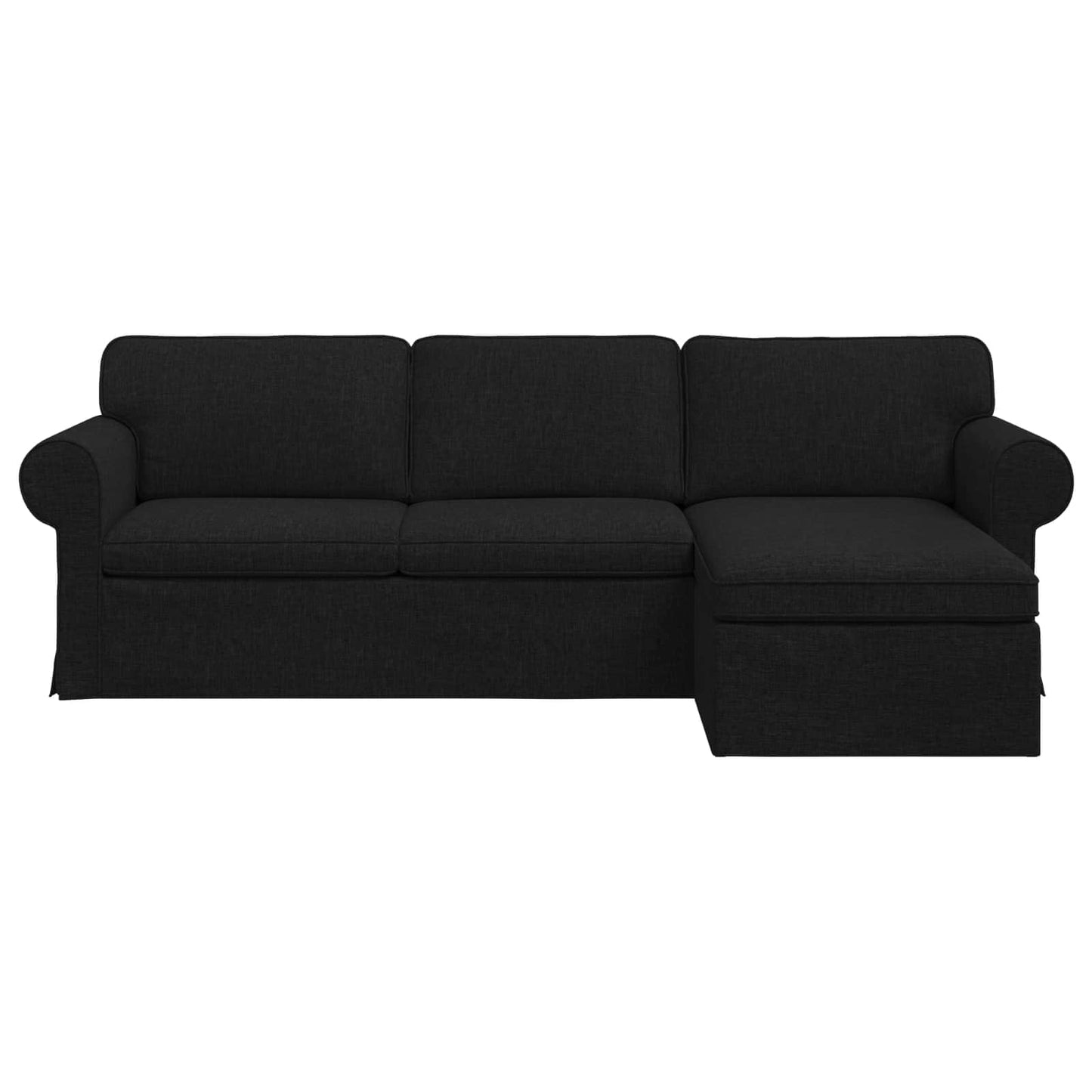 vidaXL Καναπές Μαύρο 245 x 138 x 80 εκ ύφασμα