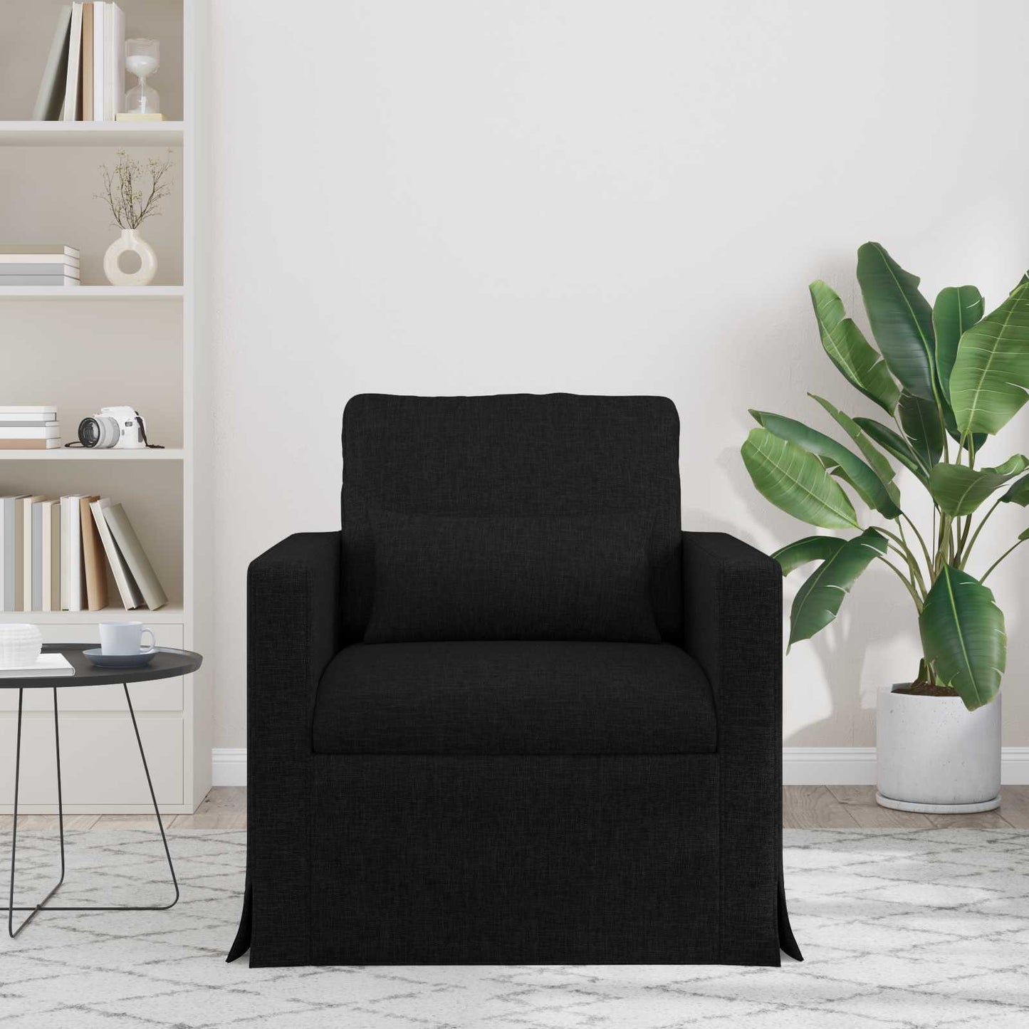 vidaXL Καναπές Μαύρο 78 x 77 x 80 cm ύφασμα