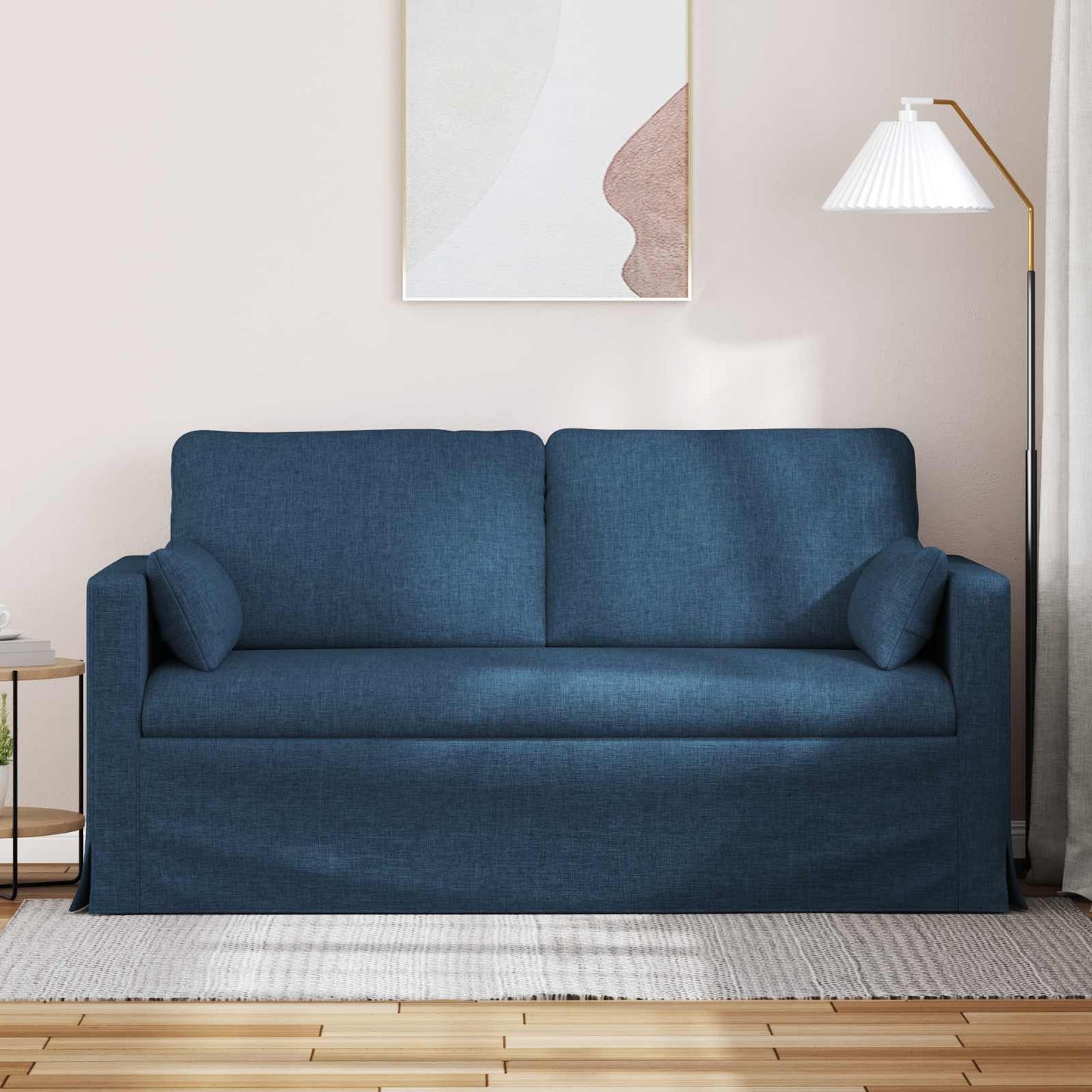 vidaXL Καναπές 2-θέσιο Μπλε 158 x 78 x 80 cm ύφασμα