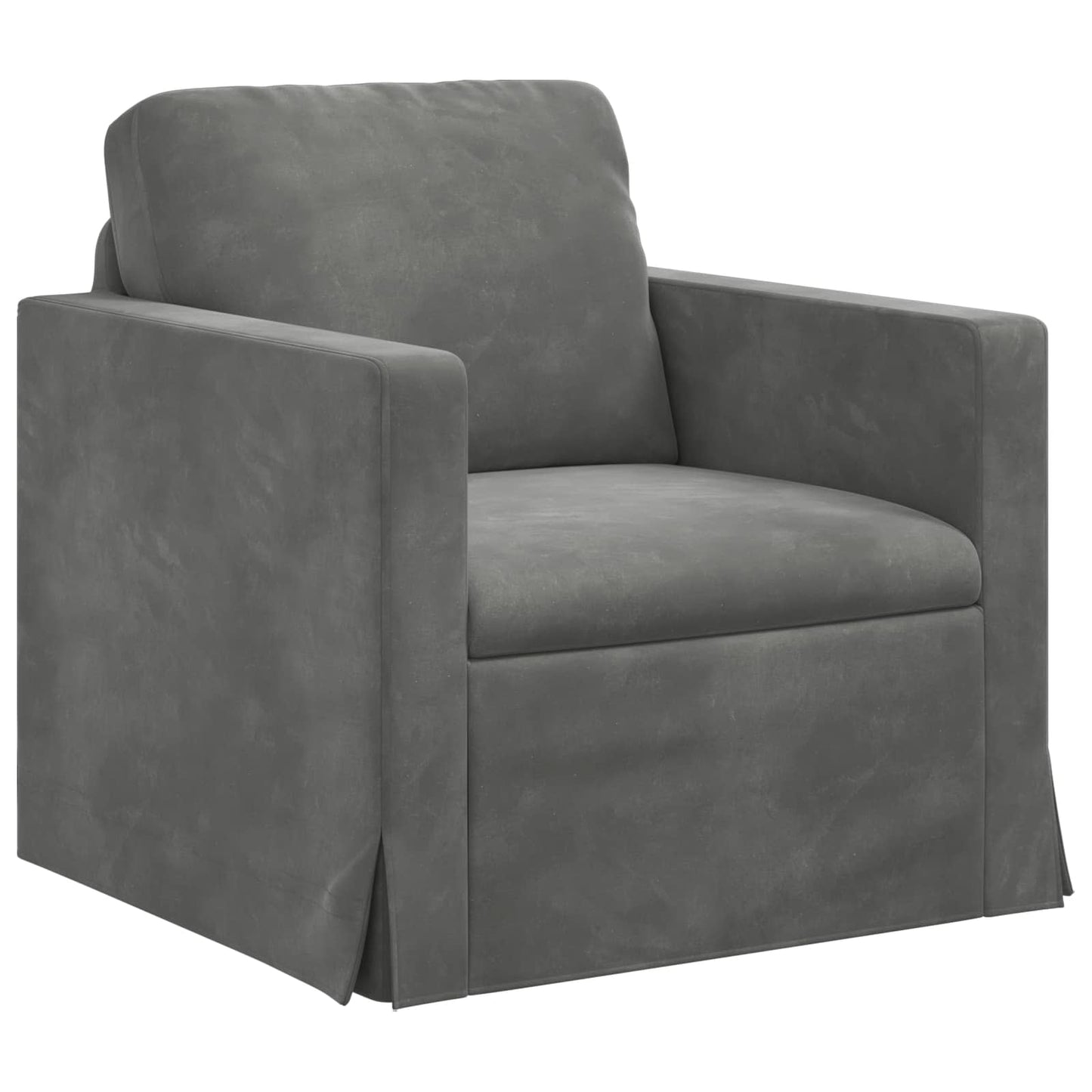 vidaXL Καναπές Σκούρο Γκρι 78 x 78 x 80 εκ. Βελούδο