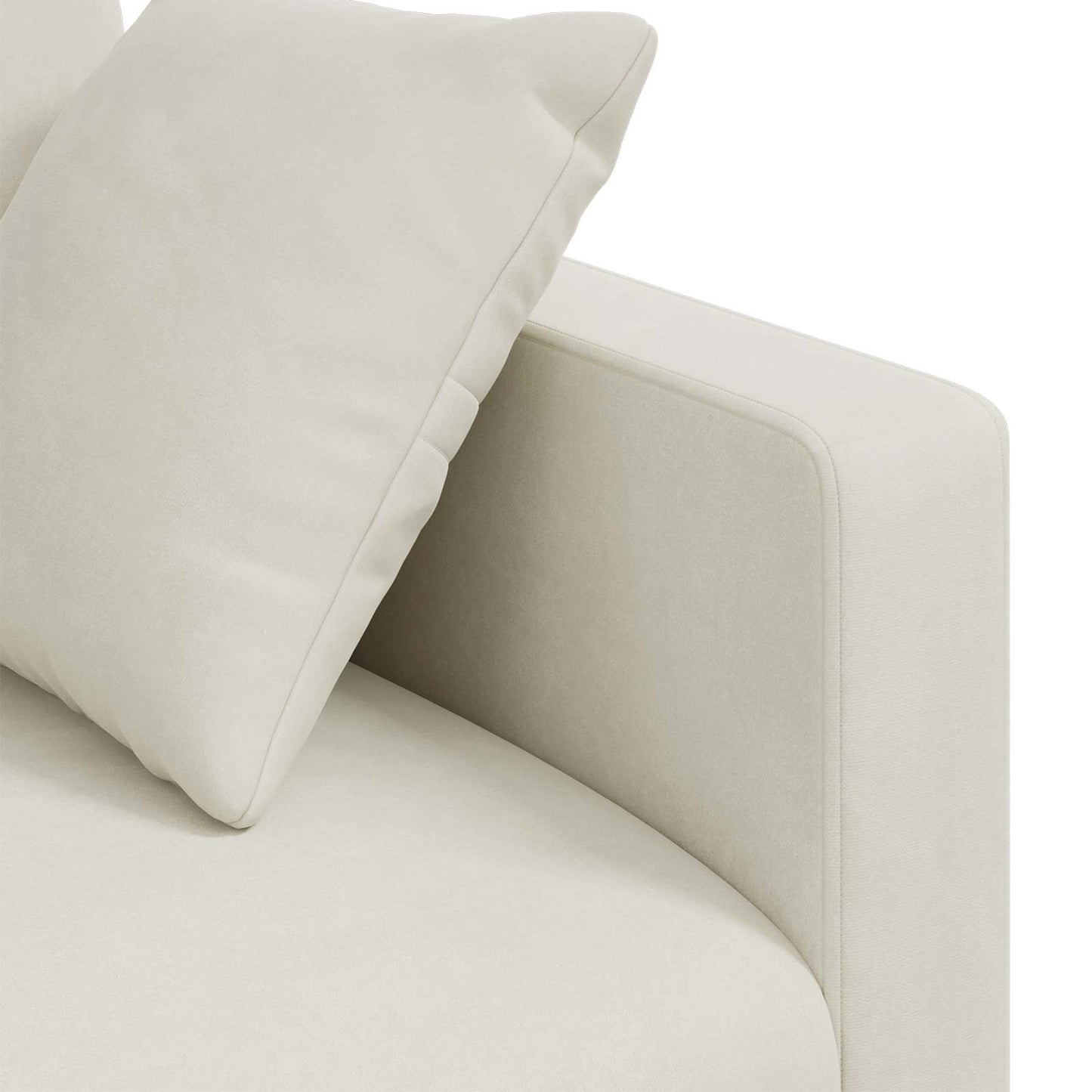 vidaXL Καναπές Κρεμ 158 x 78 x 80 εκ Βελούδο