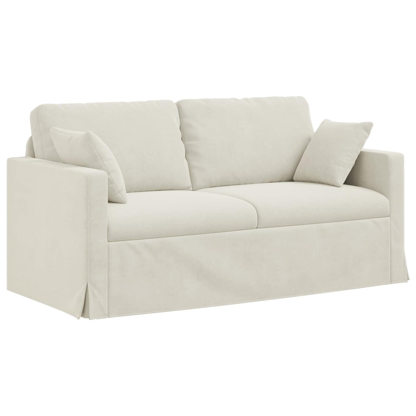 vidaXL Καναπές Κρεμ 158 x 78 x 80 εκ Βελούδο
