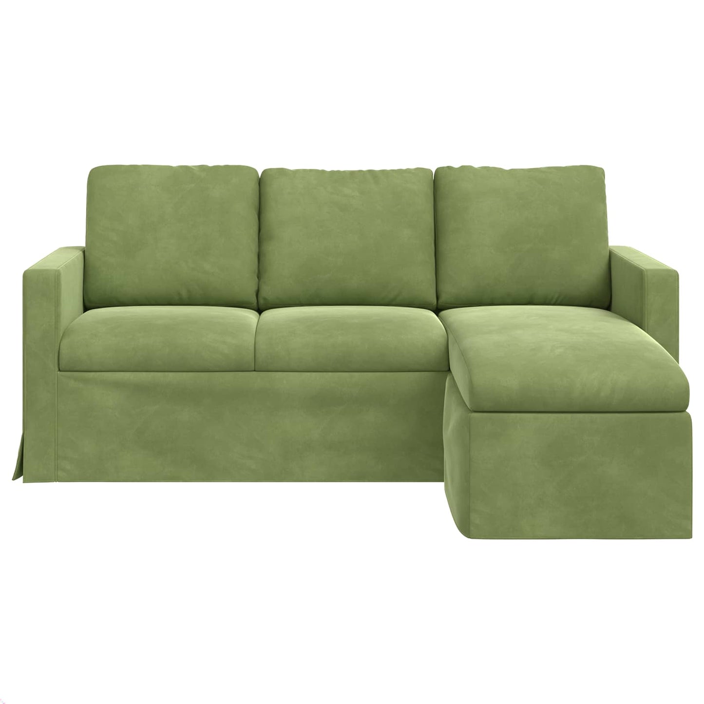 vidaXL Καναπές Ανοιχτό Πράσινο 178 x 134 x 80 εκ Βελούδο