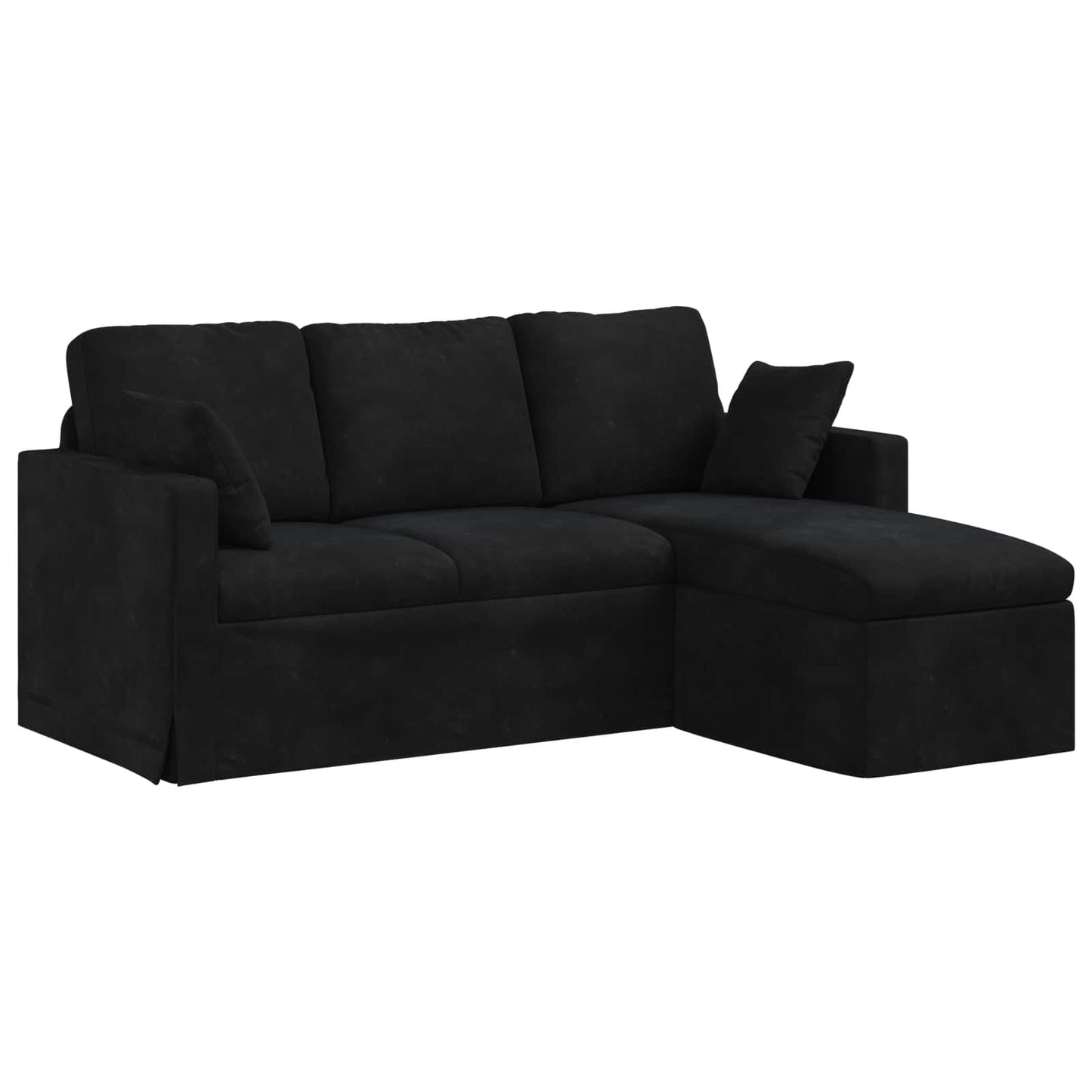 vidaXL Καναπές Μαύρο 178 x 134 x 80 εκ Βελούδο