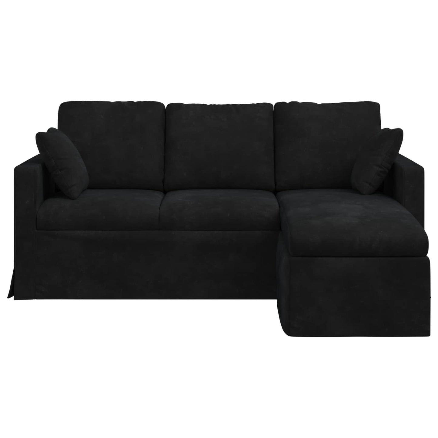 vidaXL Καναπές Μαύρο 178 x 134 x 80 εκ Βελούδο
