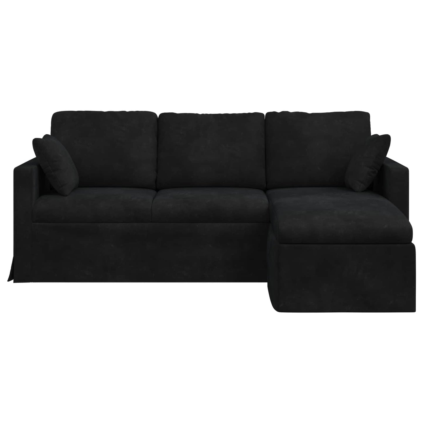 vidaXL Καναπές Μαύρο 198 x 134 x 80 εκ Βελούδο