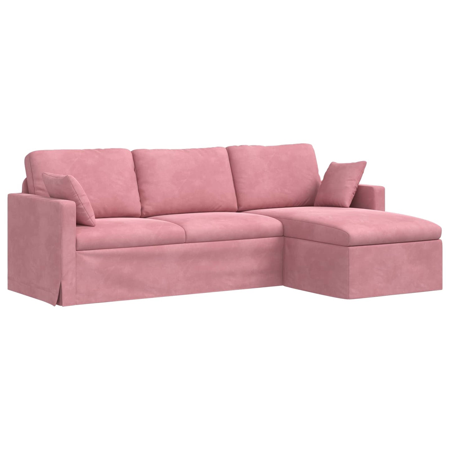 vidaXL Καναπές Ροζ 228 x 134 x 80 εκ Βελούδο