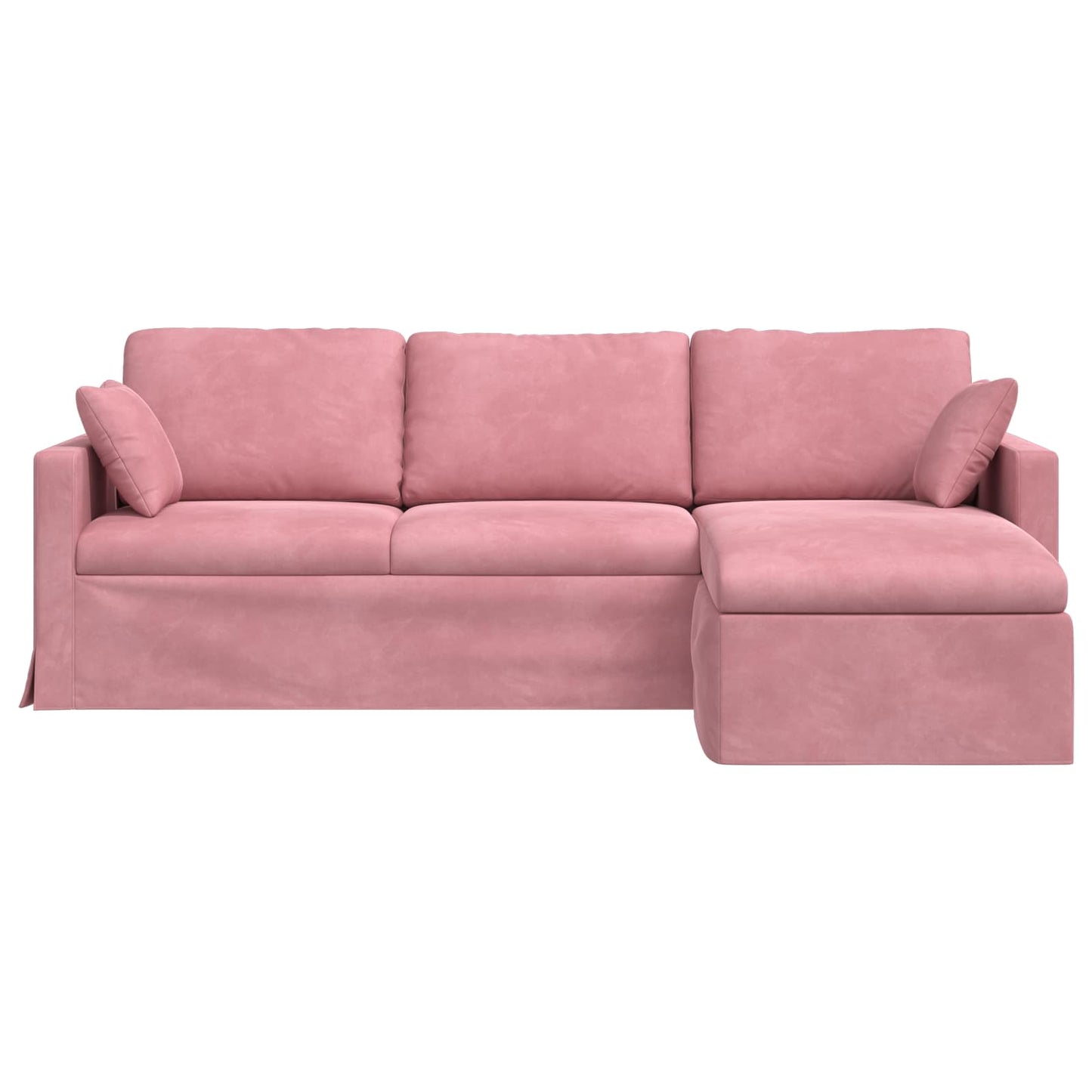 vidaXL Καναπές Ροζ 228 x 134 x 80 εκ Βελούδο