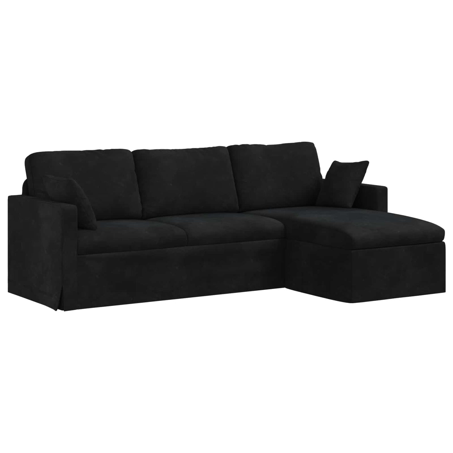 vidaXL Καναπές Μαύρο 228 x 134 x 80 εκ Βελούδο