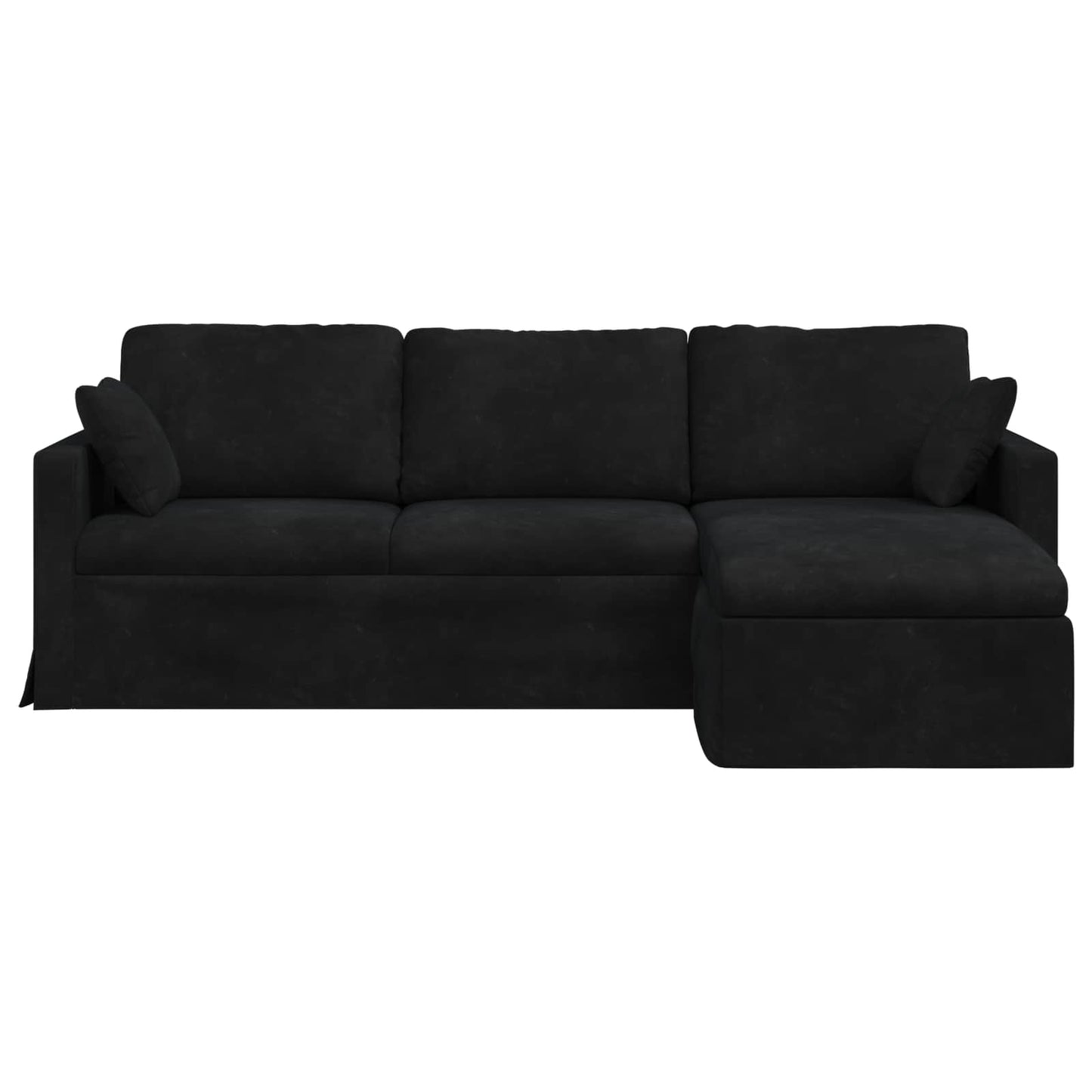 vidaXL Καναπές Μαύρο 228 x 134 x 80 εκ Βελούδο