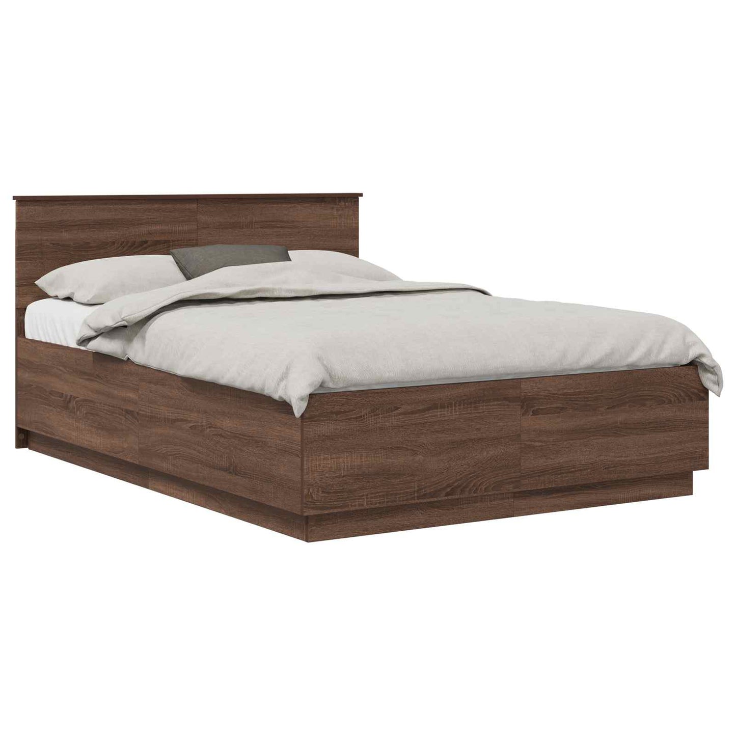vidaXL Σκελετός Κρεβατιού Καφέ δρυς 150 x 200 cm Επεξεργασμένο Ξύλο