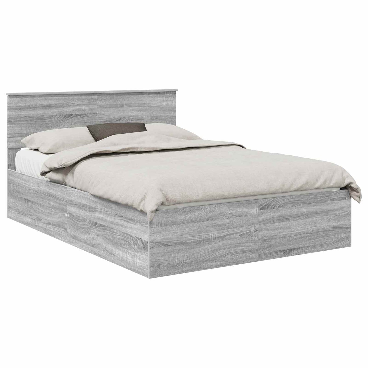vidaXL Σκελετός Κρεβατιού Γκρι Sonoma 150 x 200 cm Επεξεργασμένο Ξύλο