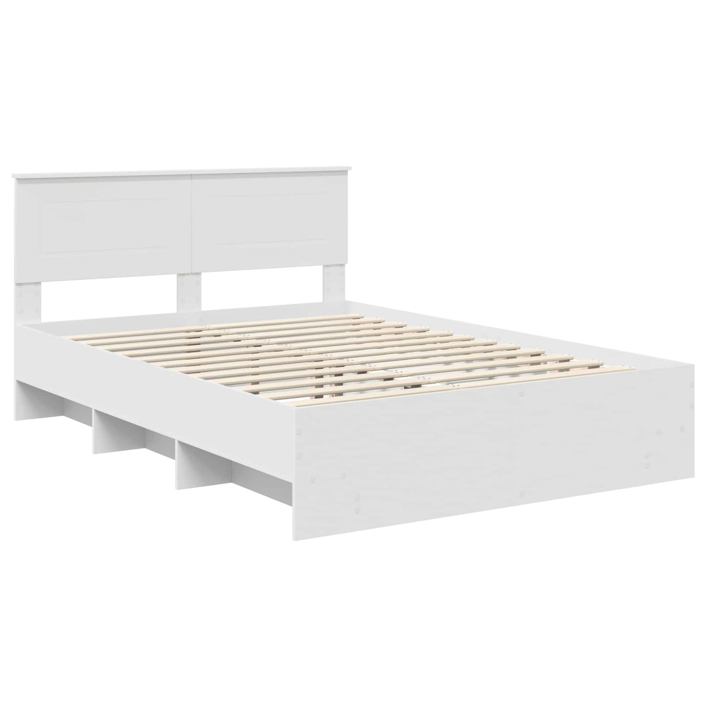 vidaXL Σκελετός Κρεβατιού Λευκό 140 x 200 cm Επεξεργασμένο ξύλο