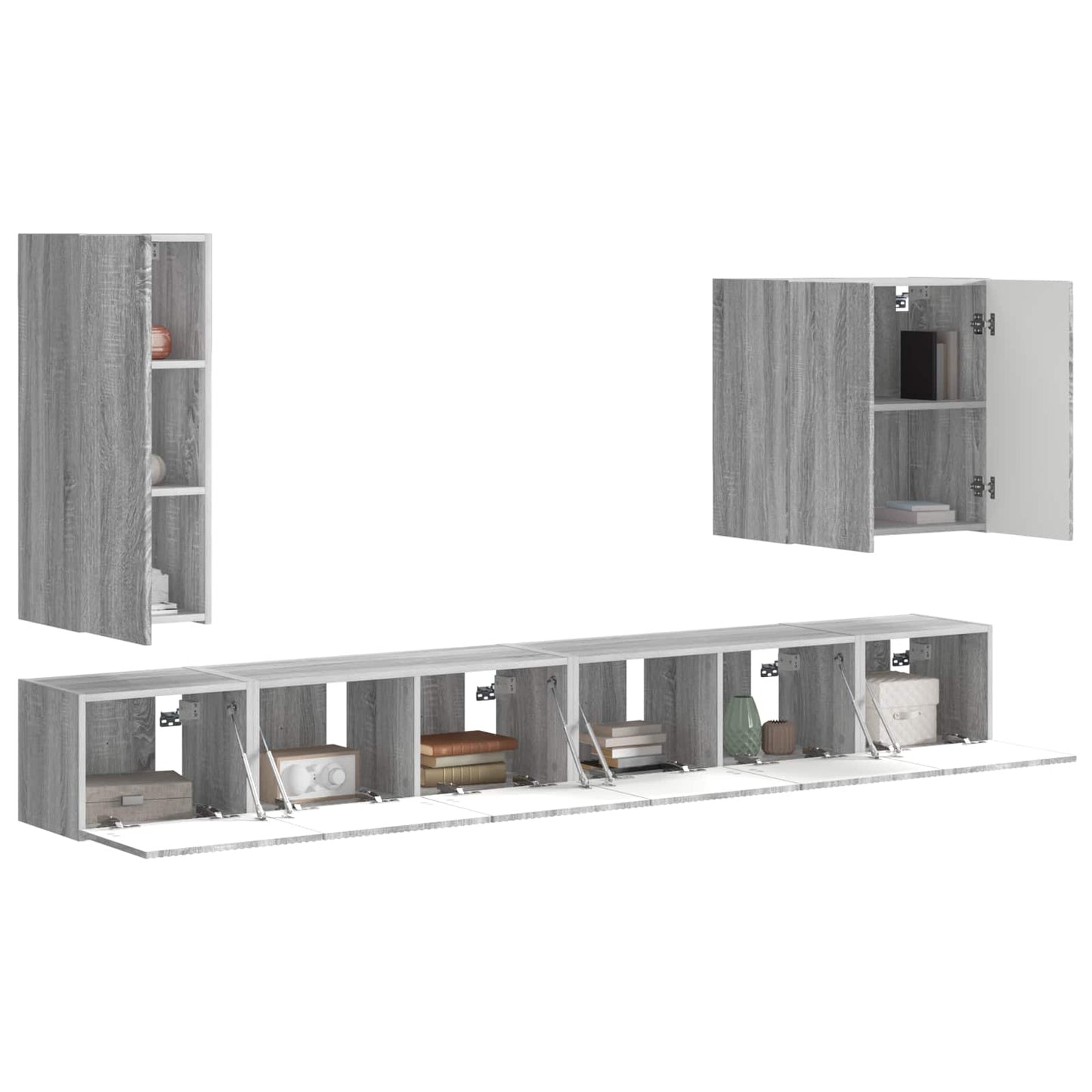 vidaXL Σετ τοίχου για τηλεόραση 6 τμχ. 78,5 x 30 x 29,5 εκ