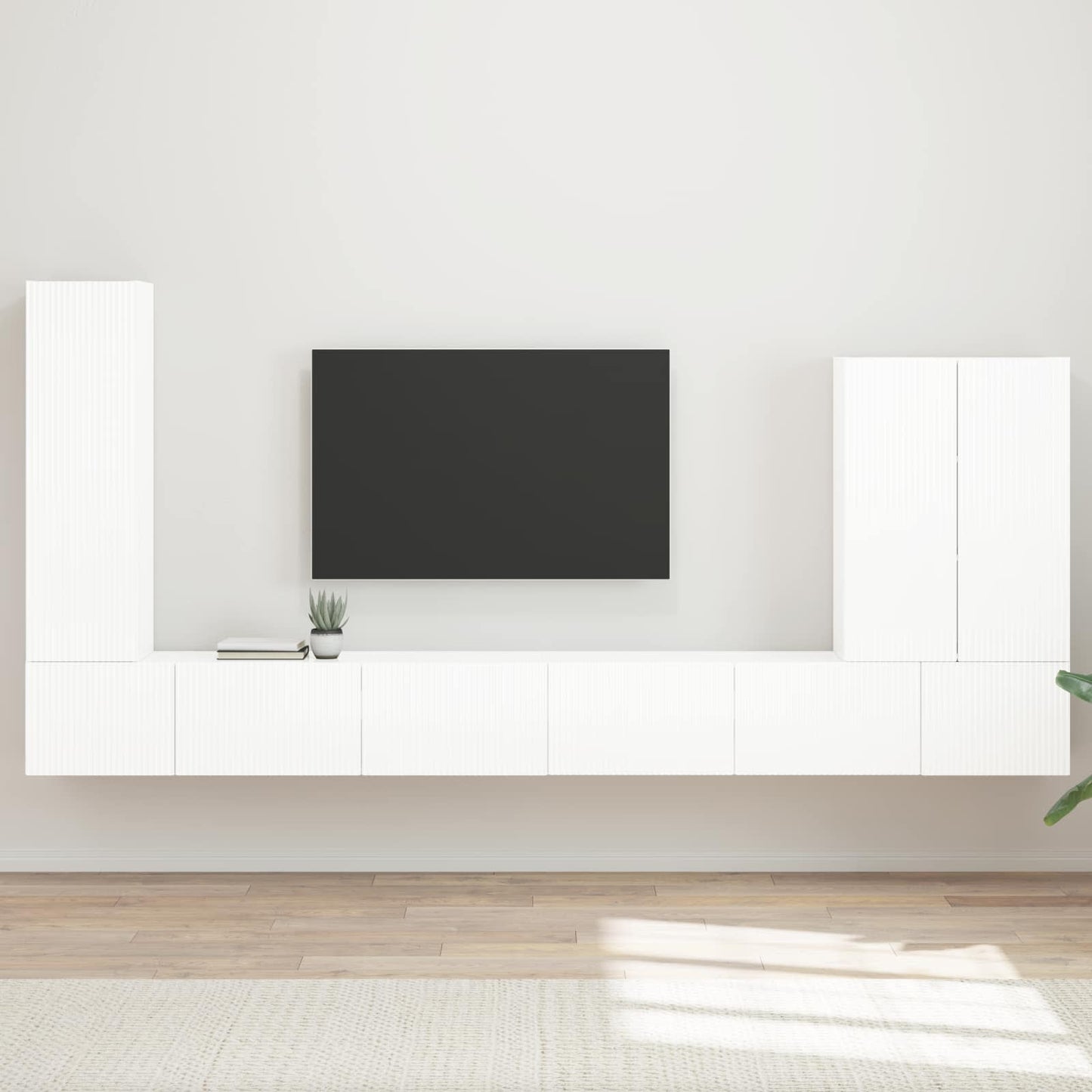 vidaXL Σετ τοίχου για τηλεόραση 6 τμχ. 98 x 31 x 29,5 εκ