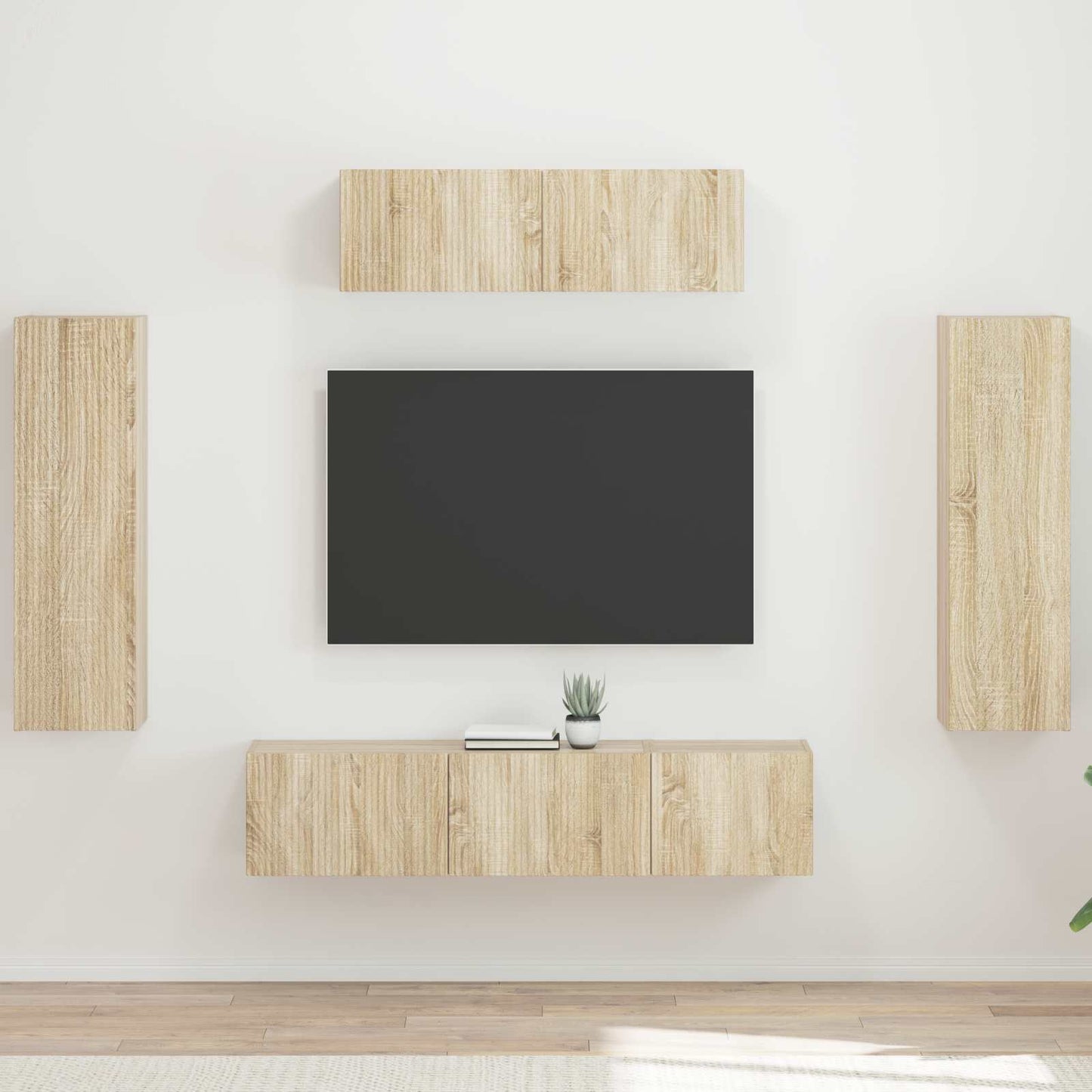 vidaXL Ντουλάπι TV 5 τμχ. Δρύς Sonoma