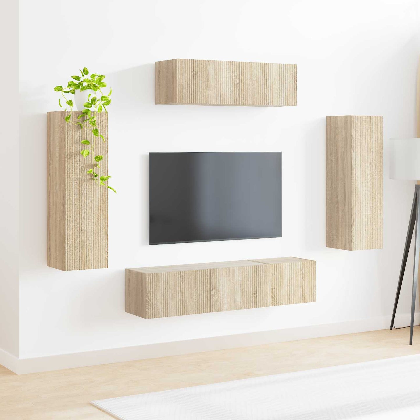 vidaXL Ντουλάπι TV 5 τμχ. Δρύς Sonoma
