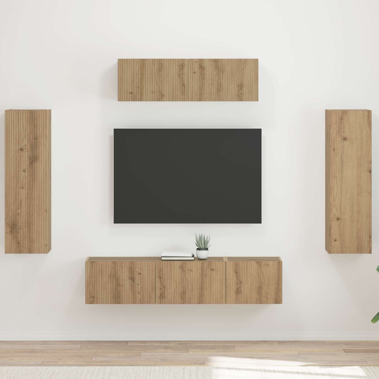 vidaXL Ντουλάπι TV 5 τμχ. Artisan Oak