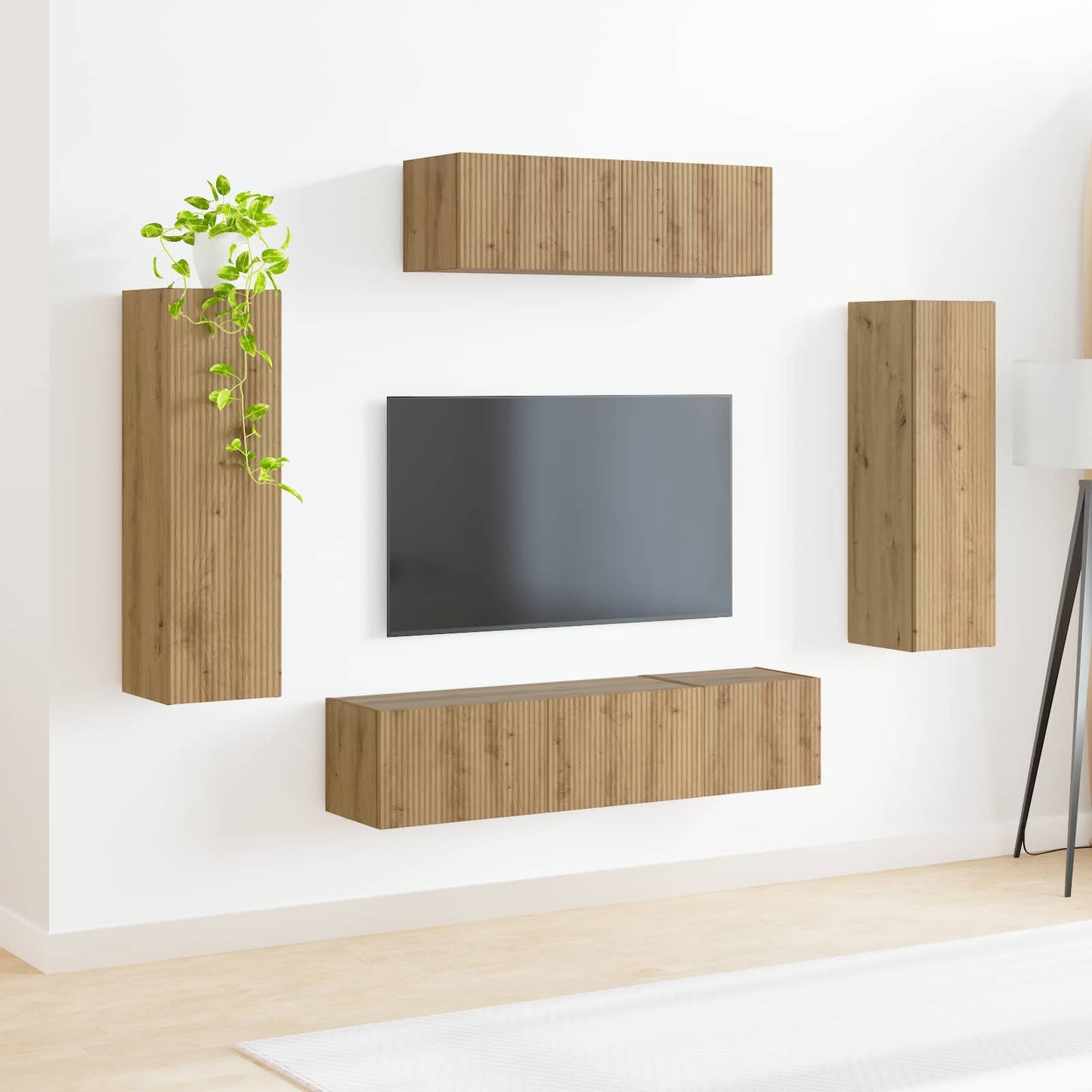 vidaXL Ντουλάπι TV 5 τμχ. Artisan Oak