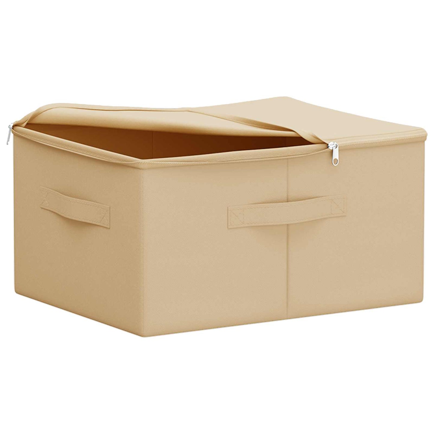 vidaXL Κουτί αποθήκευσης Κρεμ 43 x 34 x 23 εκ. Ύφασμα