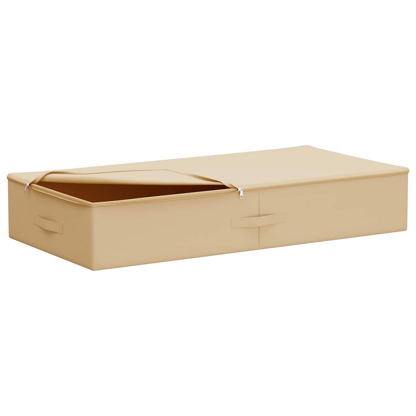 vidaXL Κουτί αποθήκευσης 2 pcs Κρεμ 90 x 48 x 15 εκ. Ύφασμα