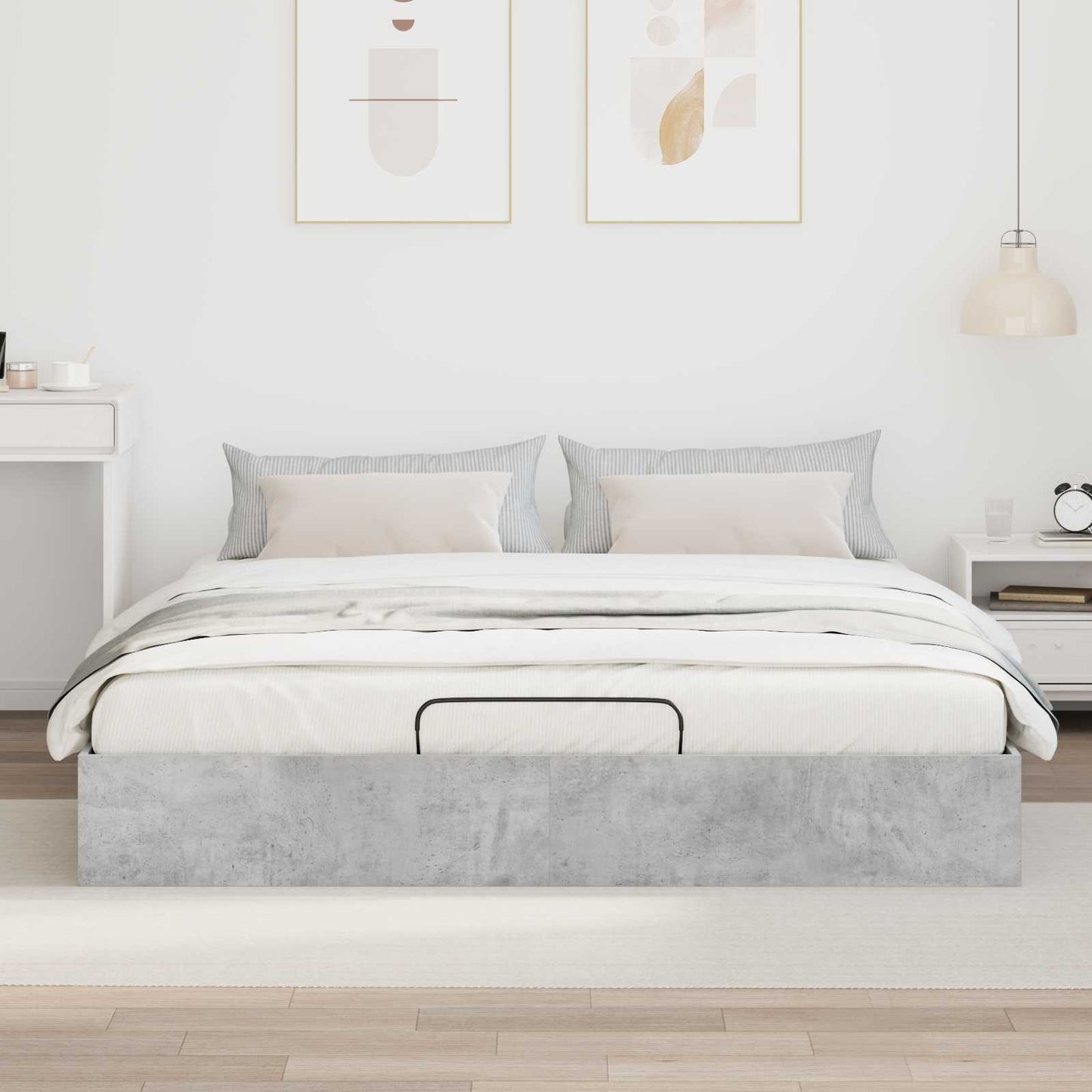 vidaXL Κρεβάτι Οθωμανικού Τύπου Σκυρόδεμα 180 x 200 cm
