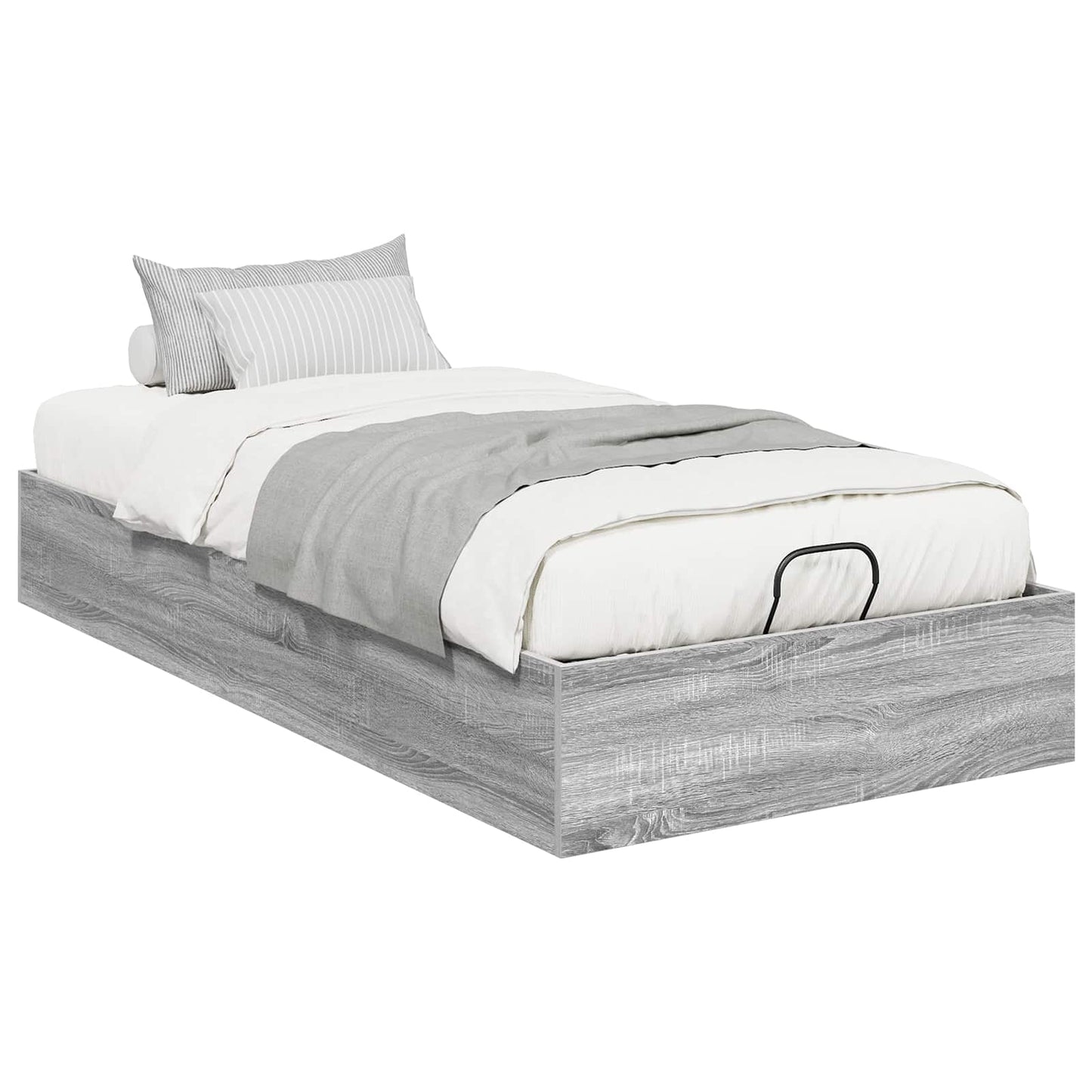 vidaXL Κρεβάτι Οθωμανικού Τύπου Γκρι Sonoma 75,5 x 190 εκ