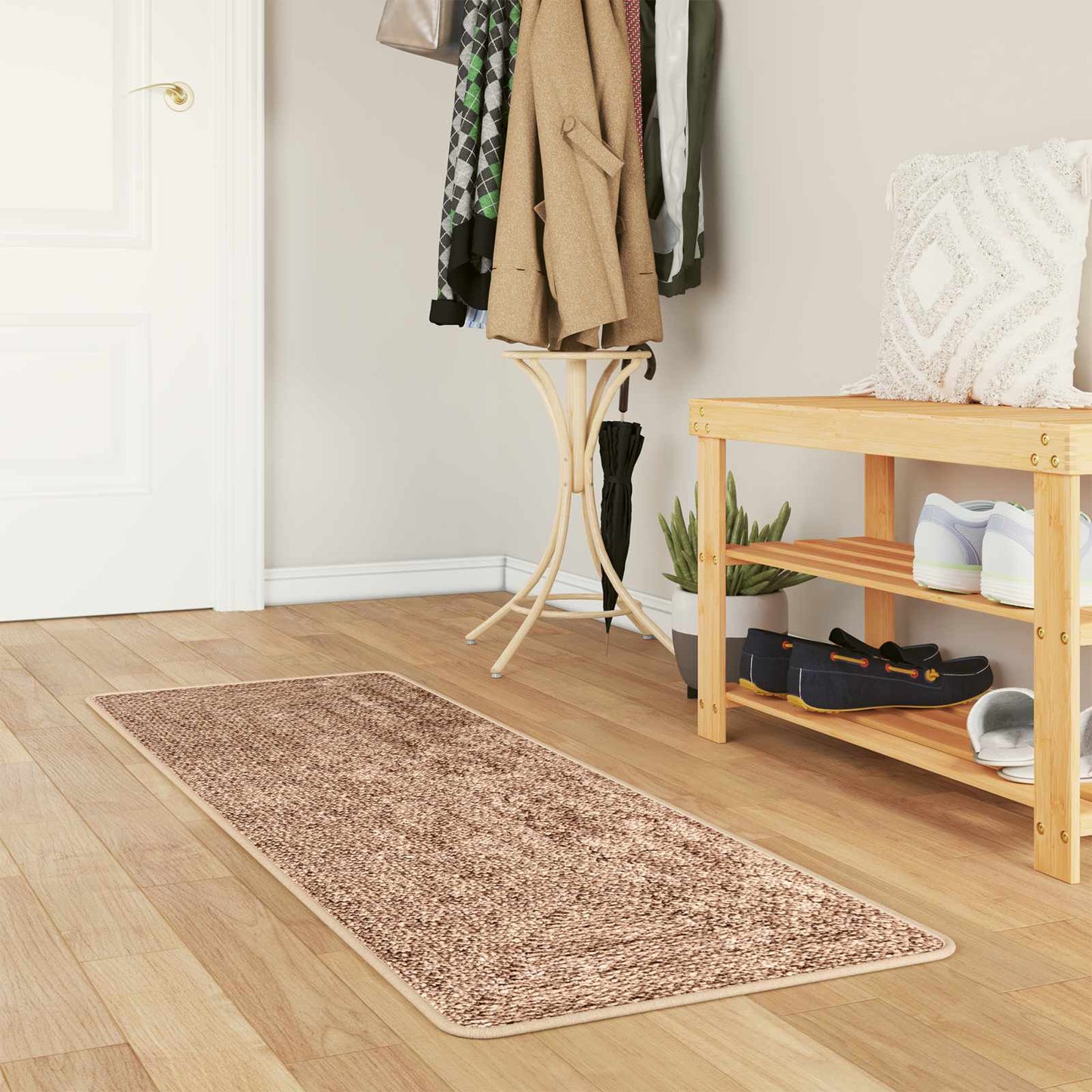 vidaXL Χαλί Runner MARSA Καφέ 50 x 100 cm Πολυέστερ και PVC