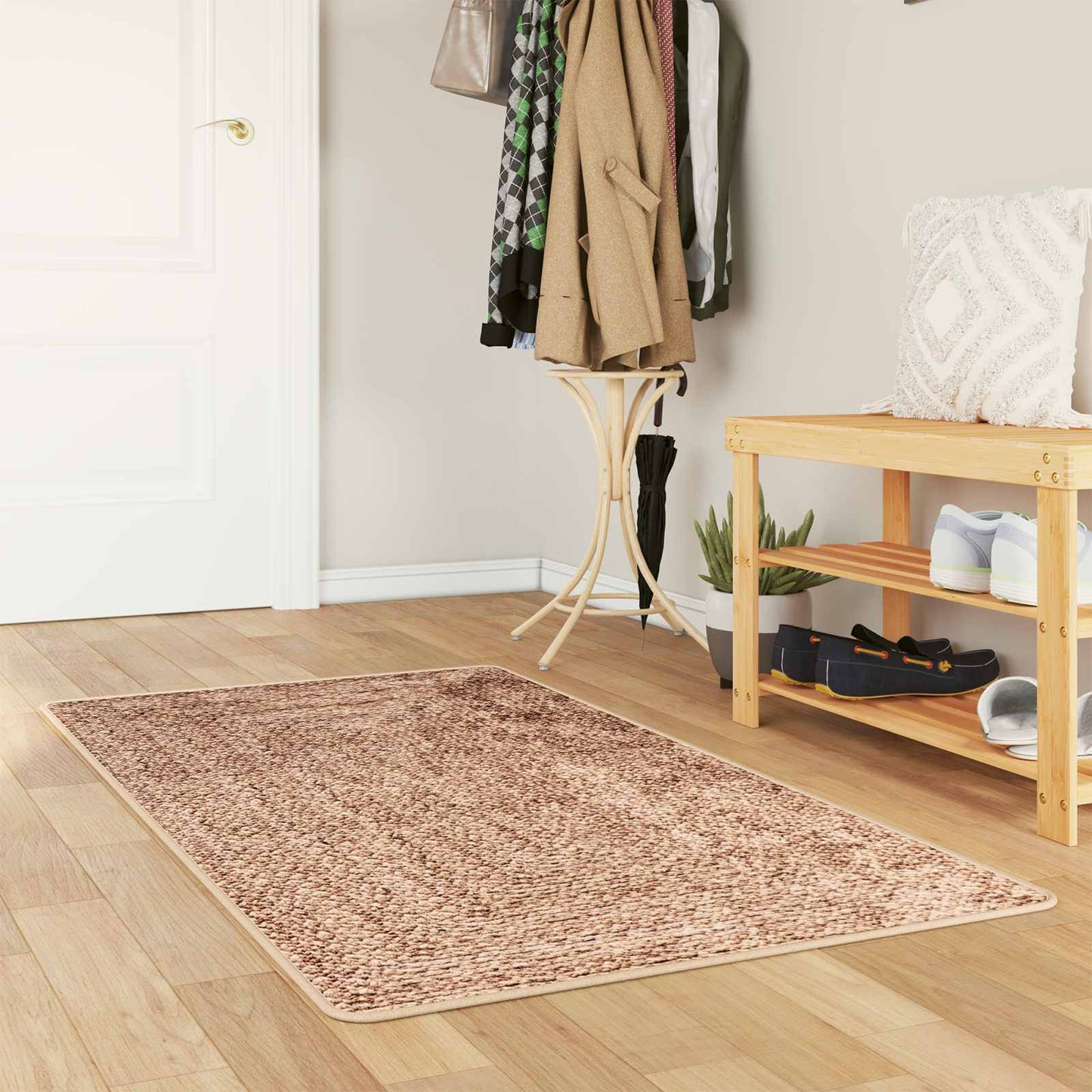 vidaXL Χαλί Runner MARSA Καφέ 100 x 200 cm Πολυέστερ και PVC