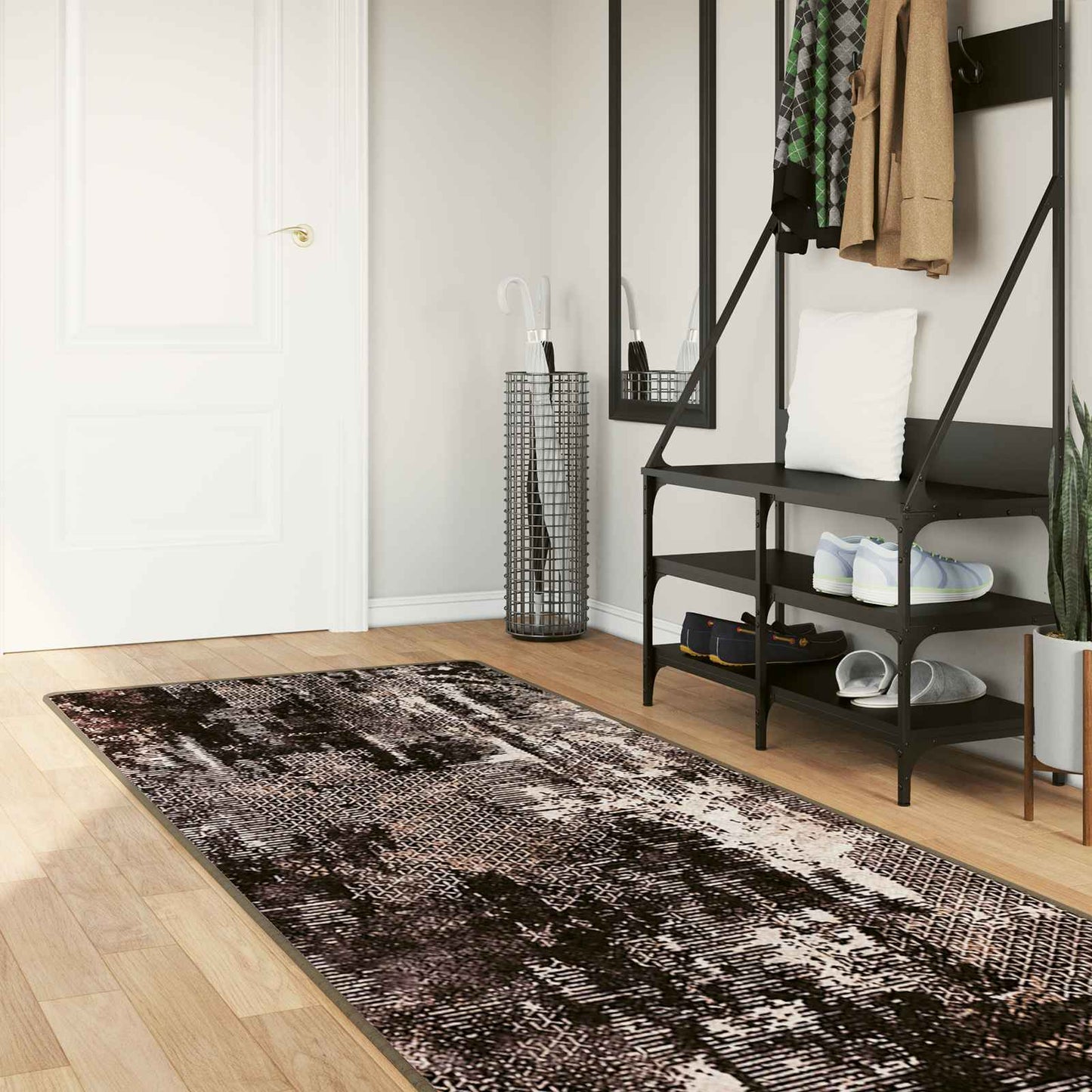 vidaXL Χαλί Runner MARSA Μαύρο και Λευκό 100 x 300 cm